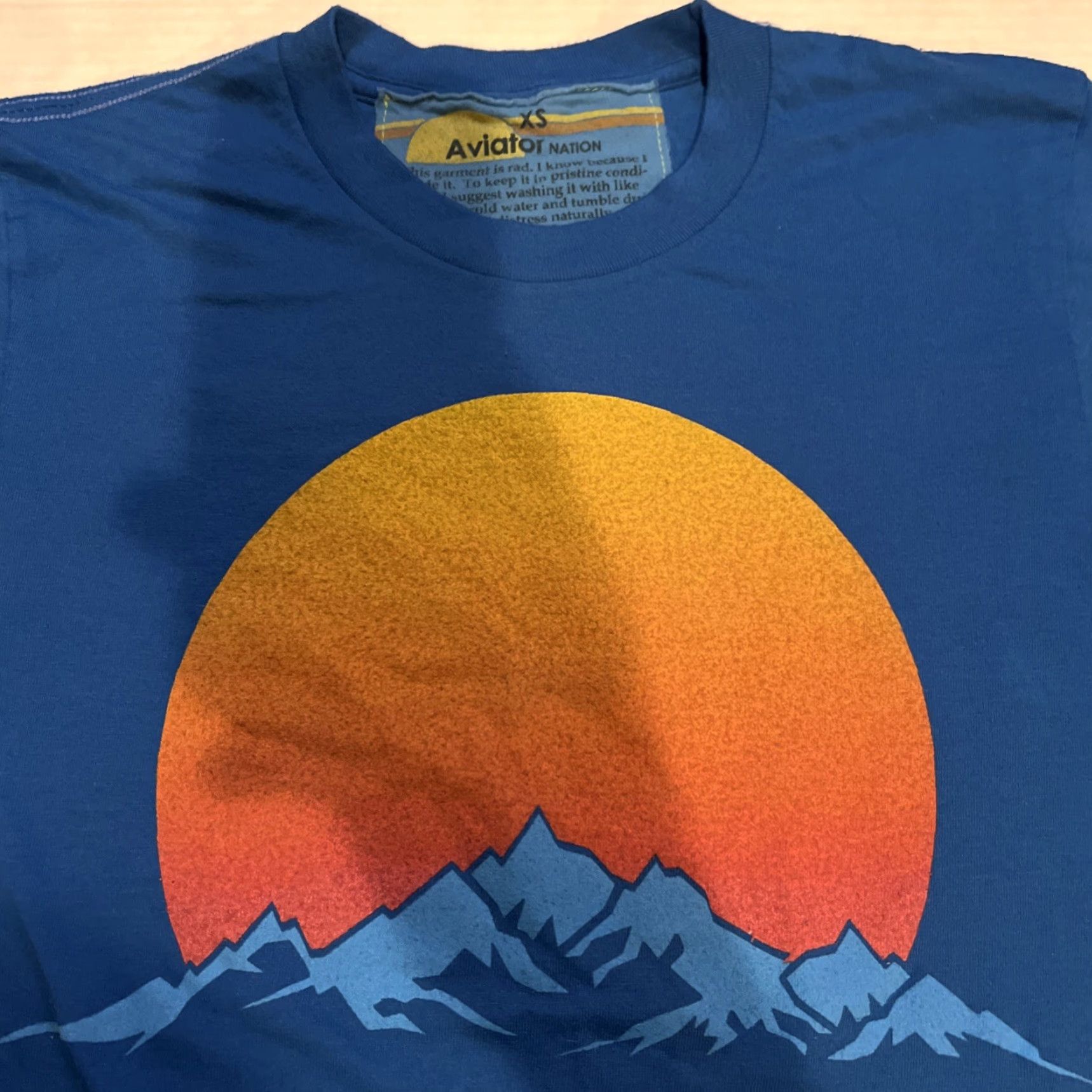 Aviator Nation VINTAGE Aviator Nation Shirt Unisex Adults XS Blue Logo Short Sleeve Crew Neck Limited Edition Rainbow Retro 2023 Size US XS / EU 42 / 0 - 3 Thumbnail