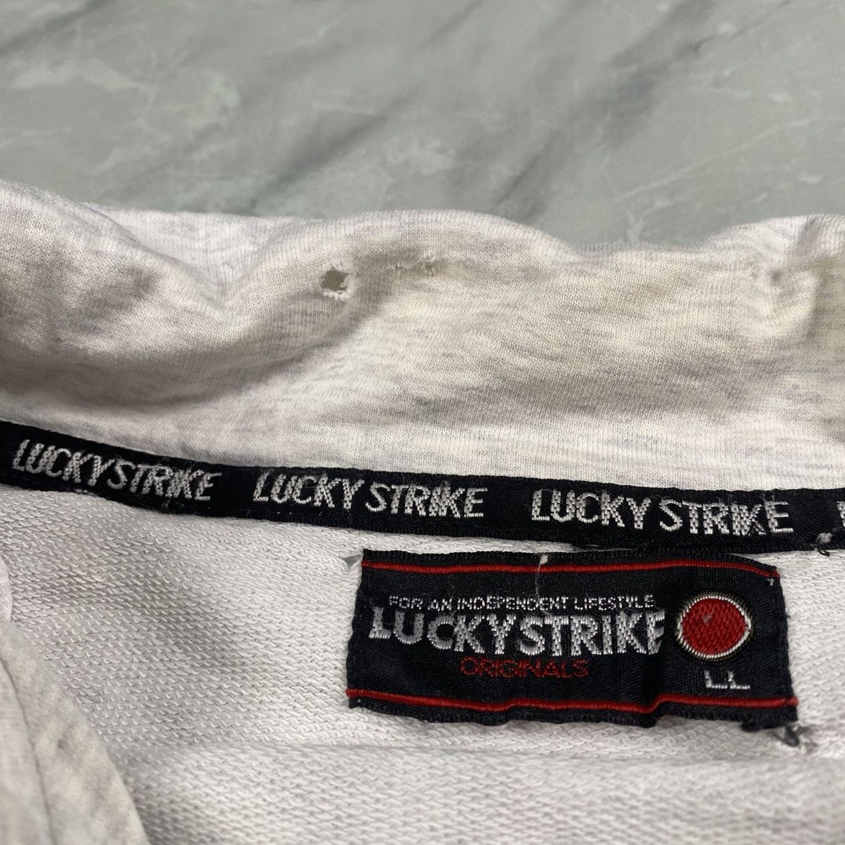 Lucky Brand Vintage 90s Lucky Strike Tobacco Quarter Zipper Size US XL / EU 56 / 4 - 4 Thumbnail