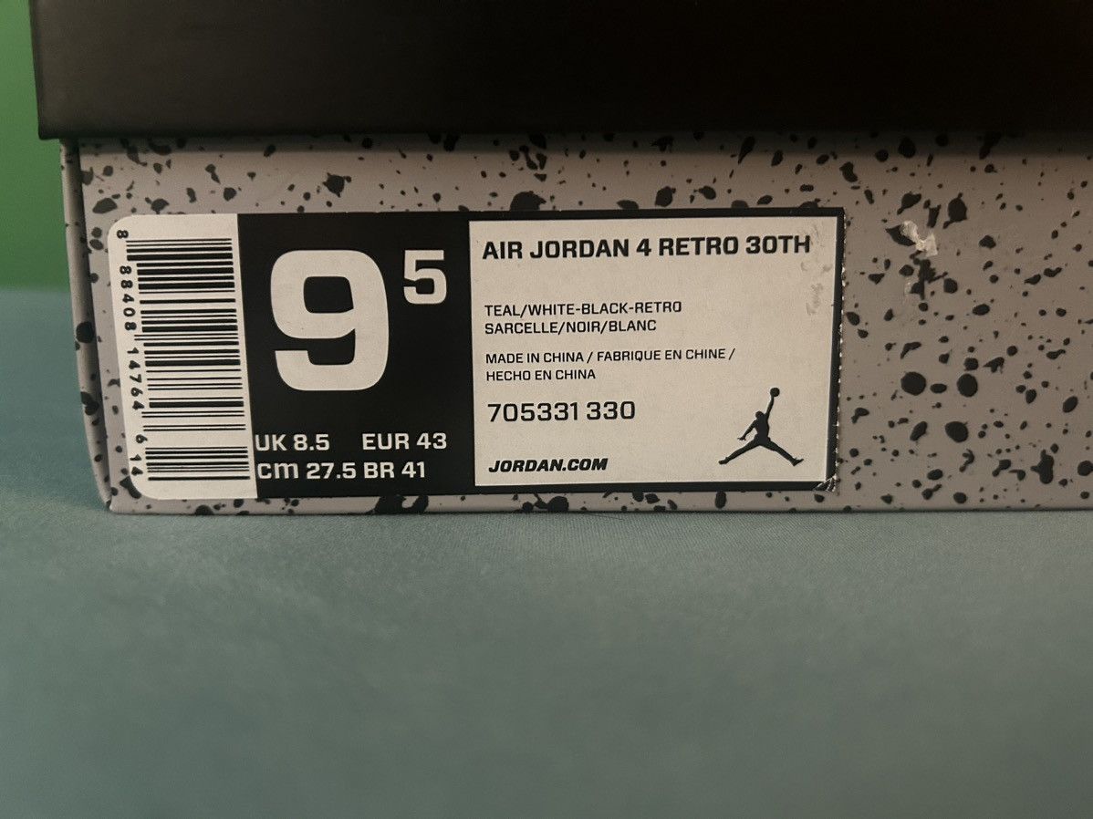 Jordan Brand Nike Air Jordan 4 Teal 2015 Size US 9.5 / EU 42-43 - 7 Thumbnail
