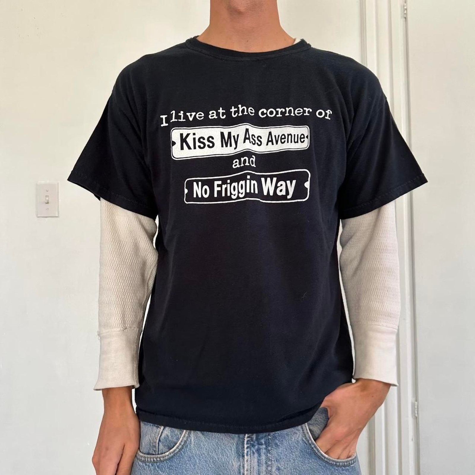 Vintage Vintage 00s Funny Quote Slogan Adult Humor Graphic Tee Size US L / EU 52-54 / 3 - 4 Thumbnail