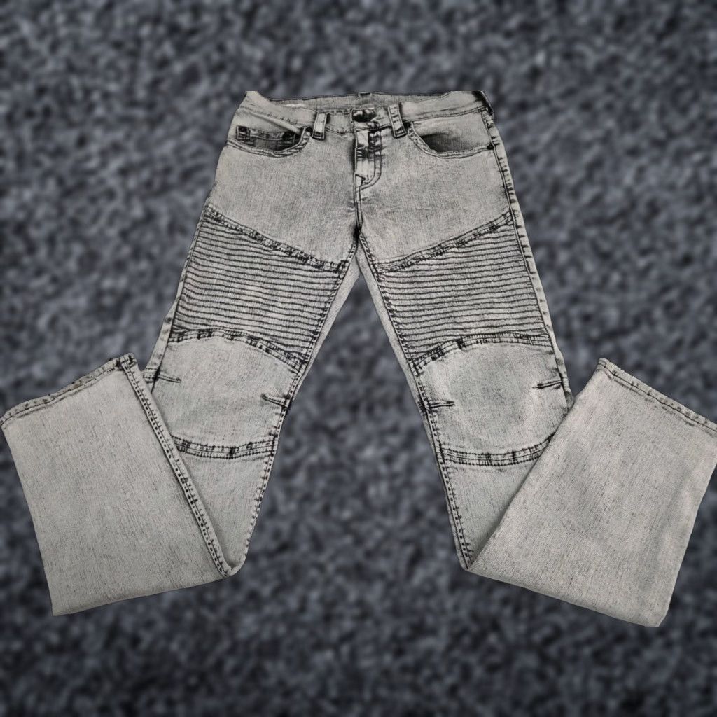 True Religion VINTAGE True Religion Jeans? Rocco Relaxed Skinny 32/33 Gray 5-Pocket Embroidered Denim Mens Size US 32 / EU 48 - 1 Thumbnail