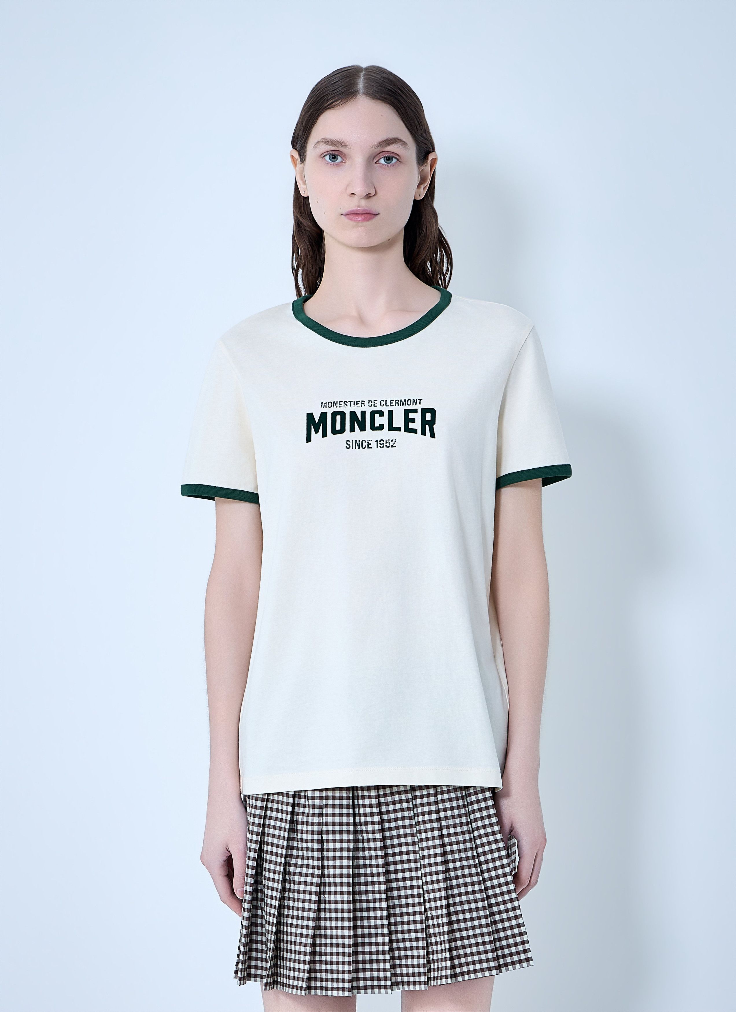 Moncler Logo Print Cotton T-Shirt Size XS / US 0-2 / IT 36-38 - 1 Thumbnail