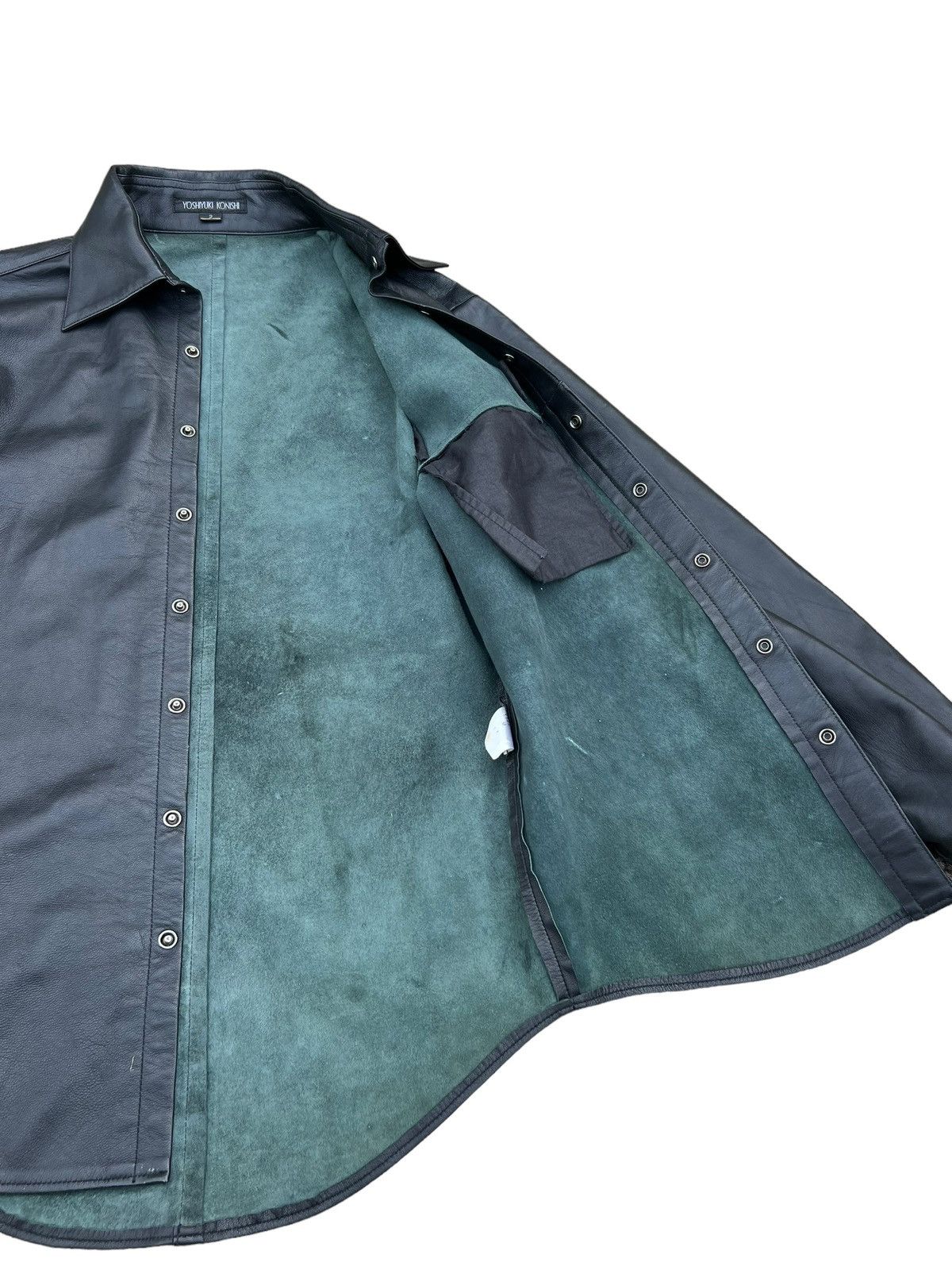 Vintage Vintage Yoshiyuki Konishi Black Sheepskin Leather Shirt Size US M / EU 48-50 / 2 - 11 Thumbnail
