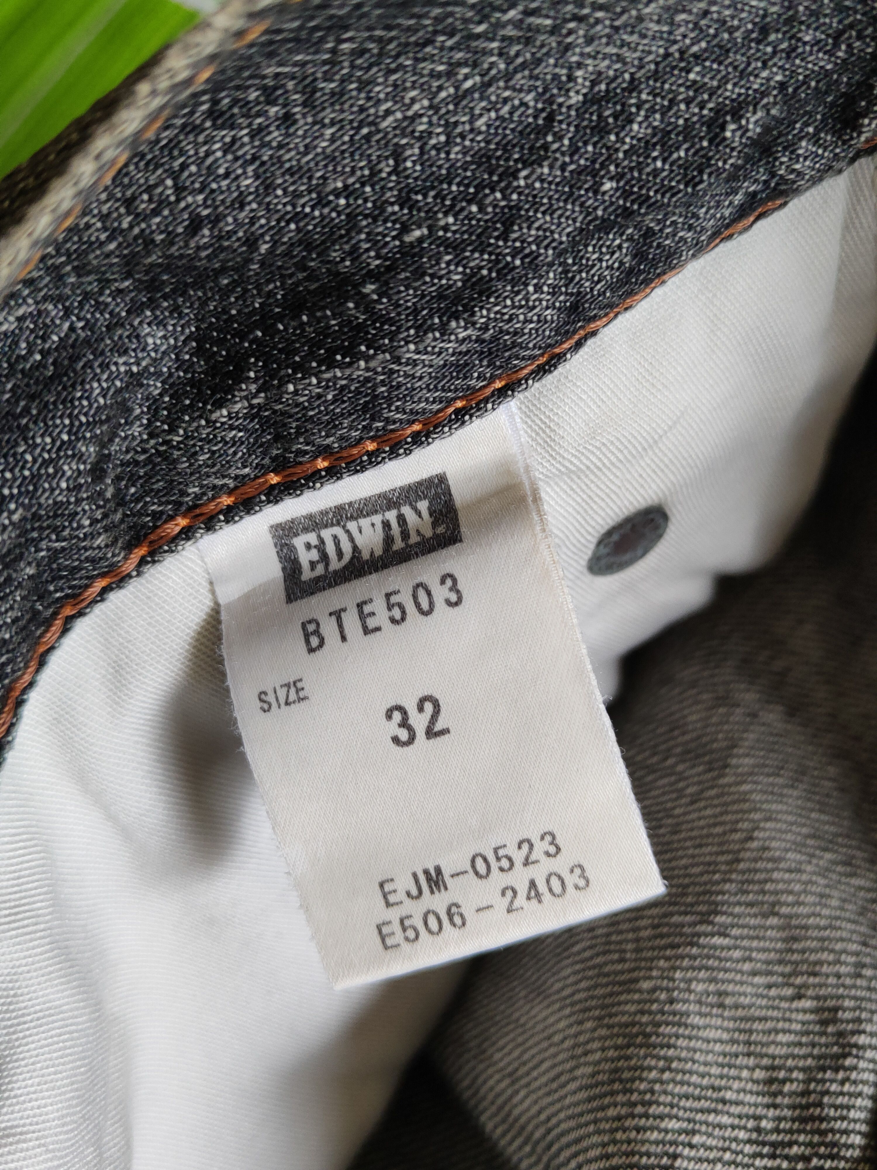 Edwin Edwin Black Faded Distressed Ripped Jeans #S1630 Size US 33 - 17 Thumbnail
