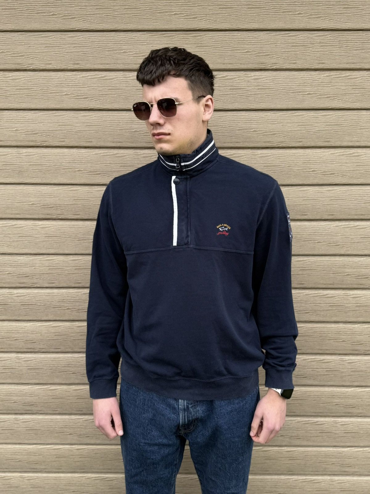 Paul & Shark Paul & Shark Yachting Half Zip Sweatshirt XL Vintage Jumper Size US XL / EU 56 / 4 - 2 Thumbnail