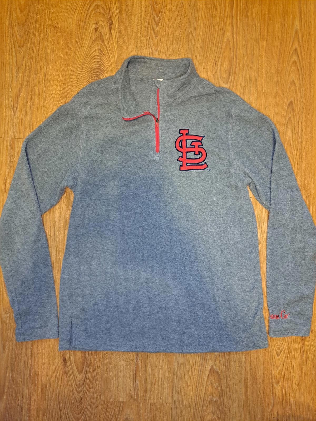 Designer St Louis Cardinals Quarter Zip Pullover Sweater XL Gray Size US XL / EU 56 / 4 - 1 Thumbnail