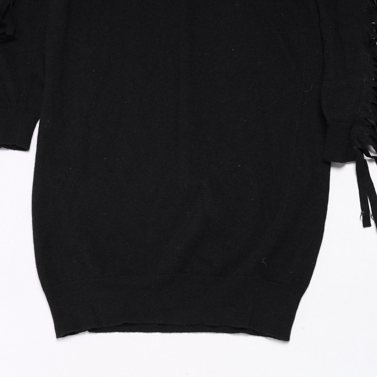 Maison Margiela Maison Margiela MM6 Long Sweater Black Fringe Tunic Dress Size S / US 4 / IT 40 - 8 Thumbnail