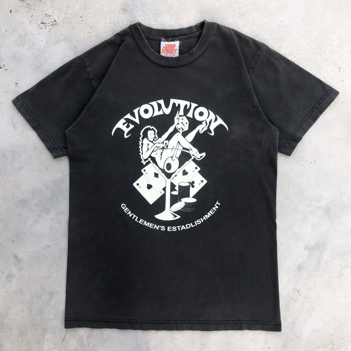 Vintage 2000's Poker - Evolution Gentlemen Faded Mode T-Shirt Size US S / EU 44-46 / 1 - 1 Thumbnail