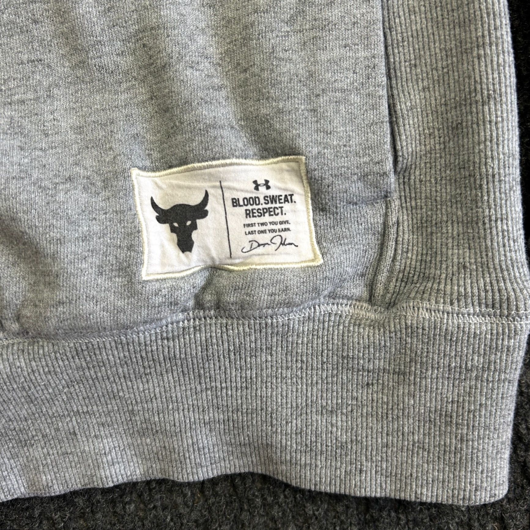 Under Armour Under Armour Project Rock Hoodie S Men's Gray Pullover Hooded Lightweight Pockets Logo Size US S / EU 44-46 / 1 - 2 Thumbnail