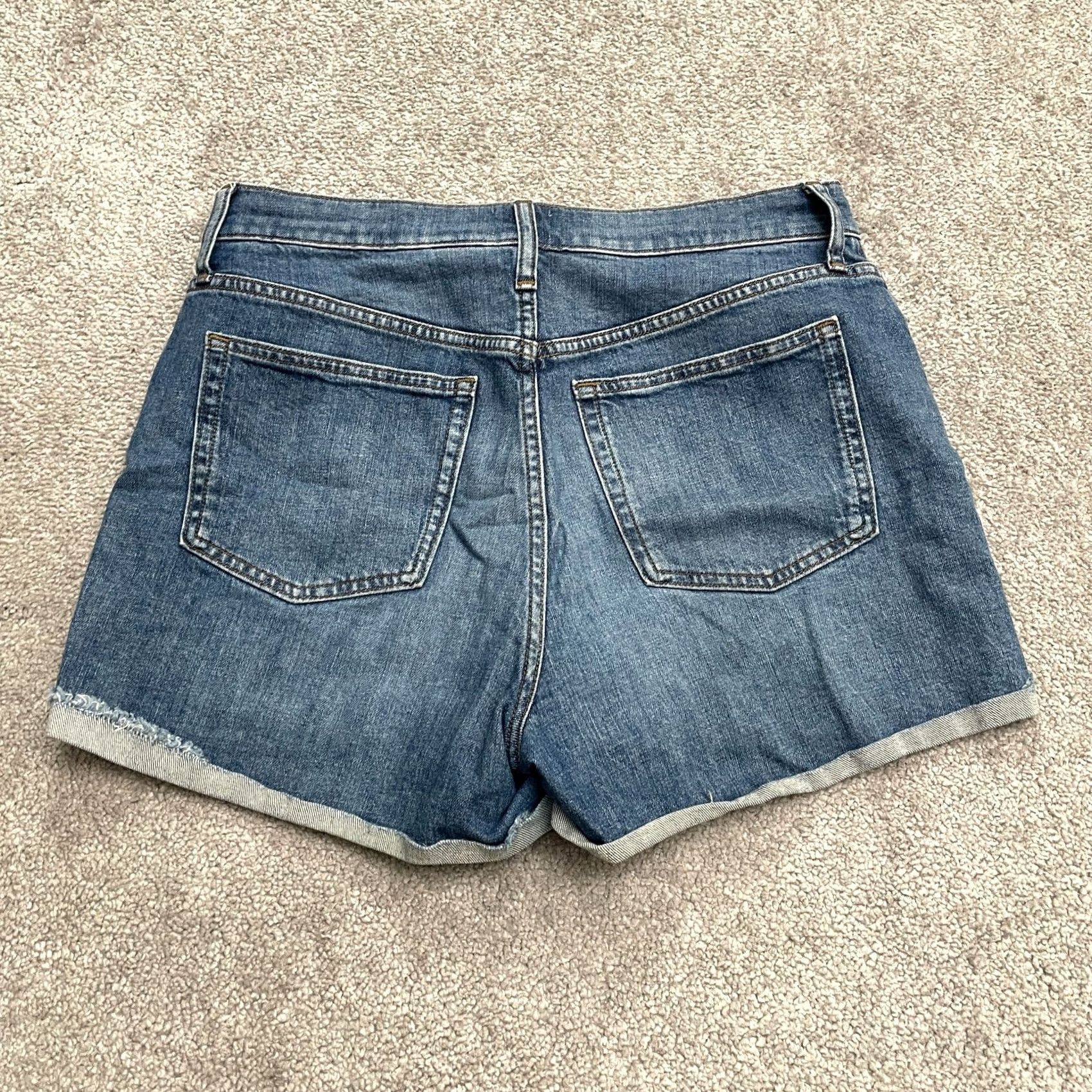 J.Crew J.CREW Mom Denim Shorts Women 29 Blue Medium Wash High Rise Casual Stretch 32x3 Woman Shorts Denim Blue Medium Wash High Rise 5-Pocket Mens? Size 29" - 2 Thumbnail