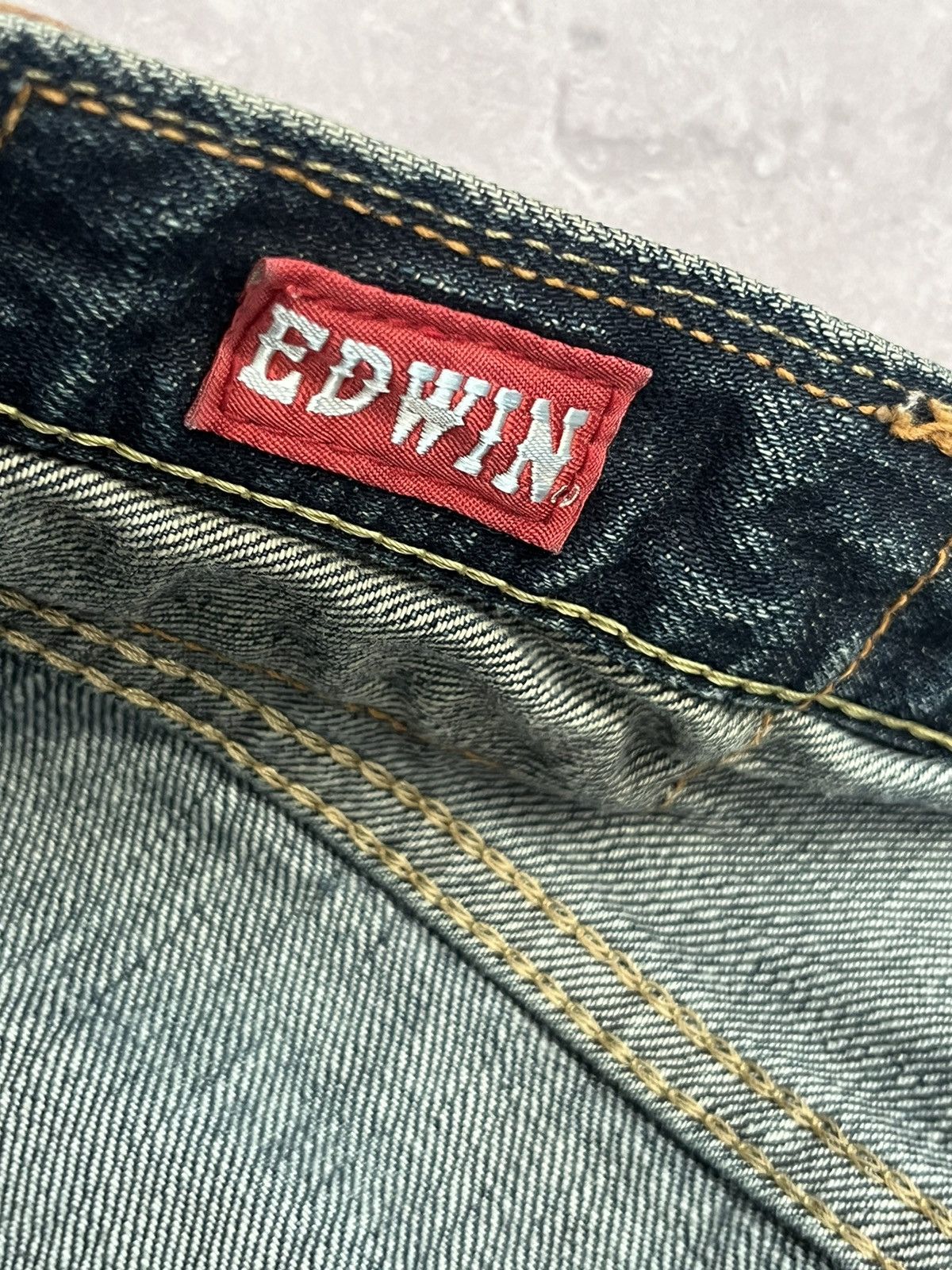 Edwin Vtg Edwin Distressed Mudwash Selvage Denim Pants Jeans 31x33 Size US 31 - 20 Thumbnail