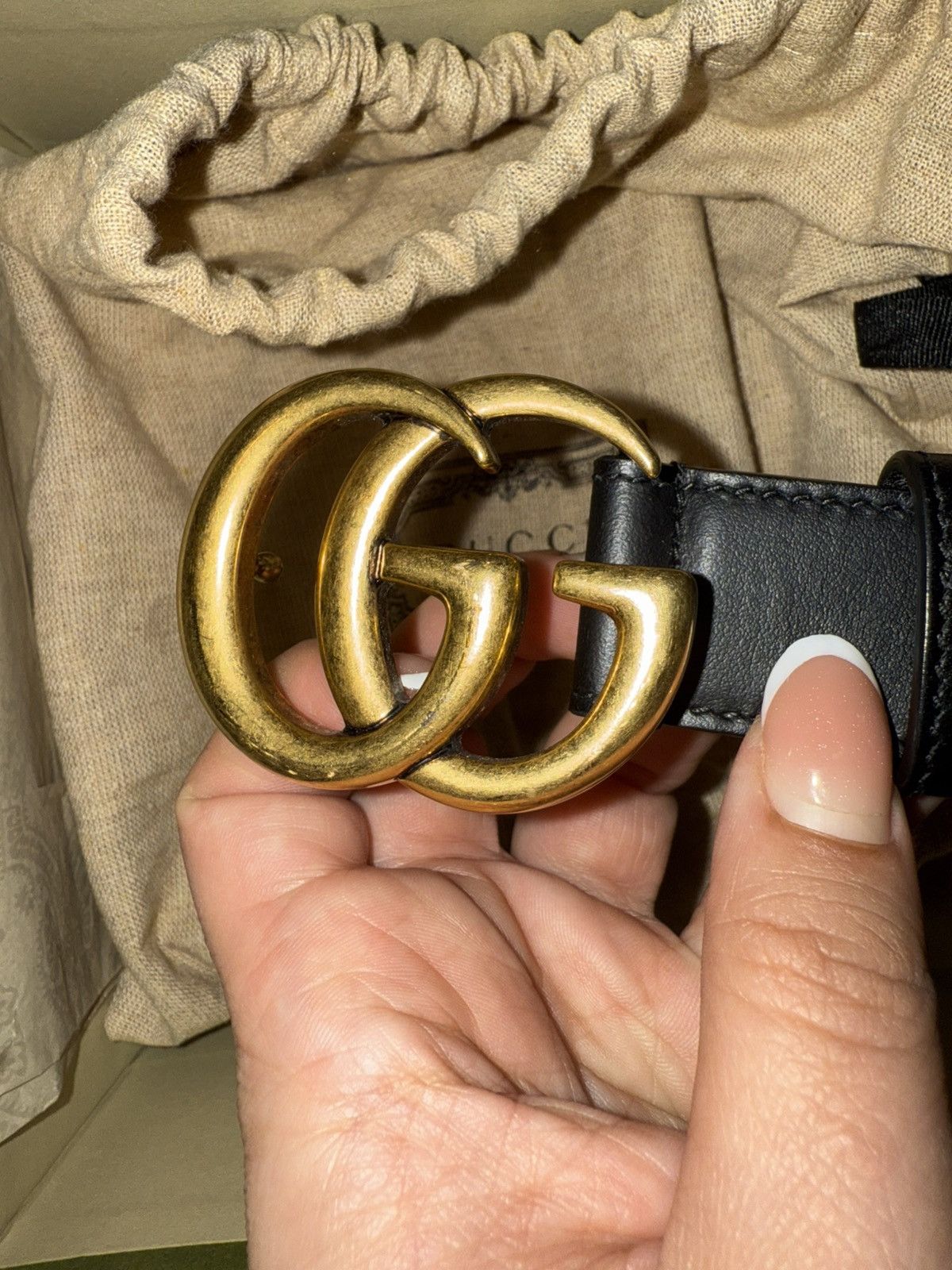 Gucci GG MARMONT REVERSIBLE THIN BELT size 95 Size ONE SIZE - 5 Thumbnail