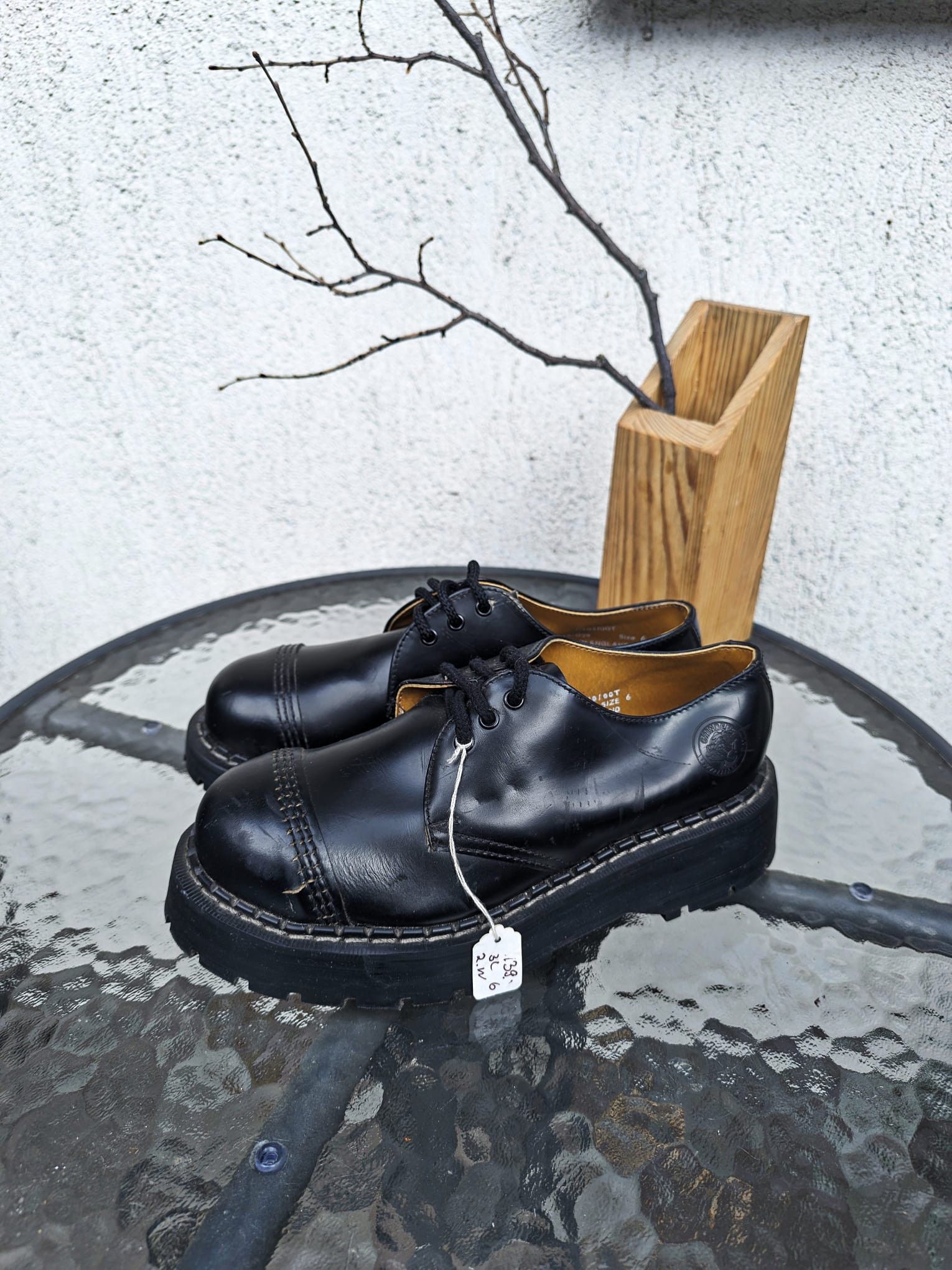 Hysteric Glamour × Seditionaries metal front heavy punk rock vintage leather chunky shoes Size US 6.5 / EU 39-40 - 3 Thumbnail