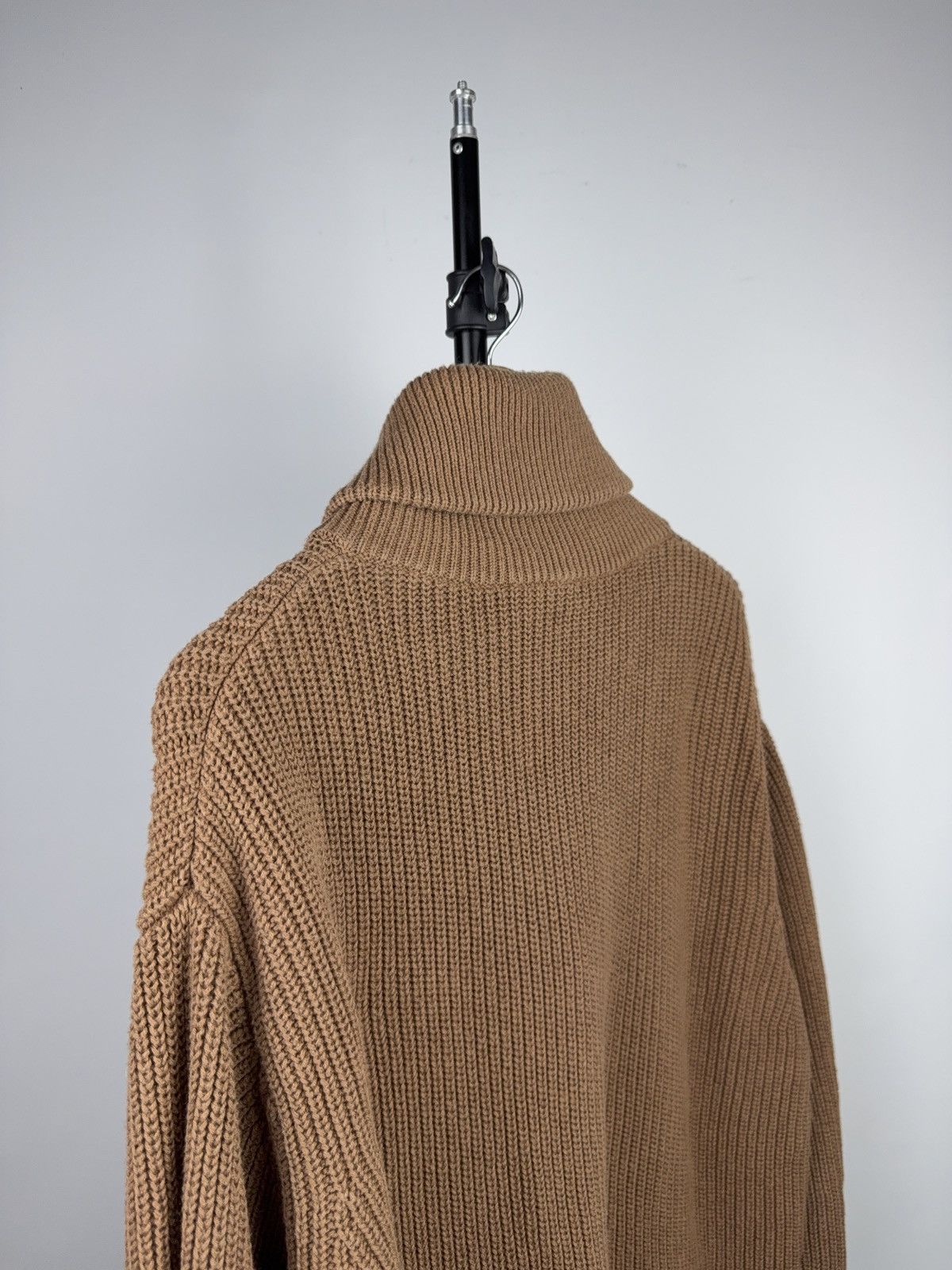 Cos Avant Garde COS Chunky Knit Half Zip Wool Sweater Minimalist Size US L / EU 52-54 / 3 - 11 Thumbnail