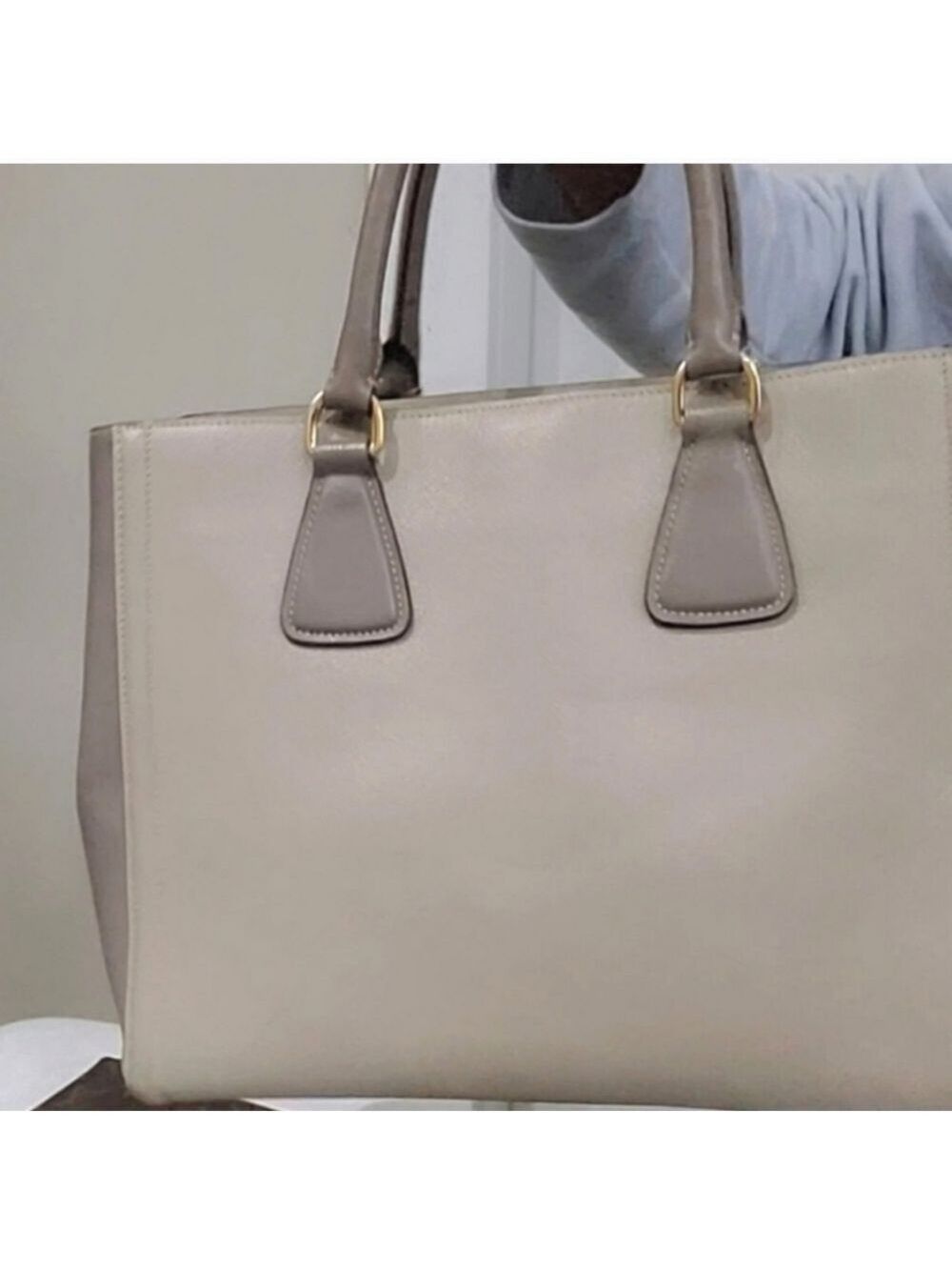 Prada Authentic Prada Saffiano Lux Bicolour Tote Bag Size ONE SIZE - 3 Thumbnail