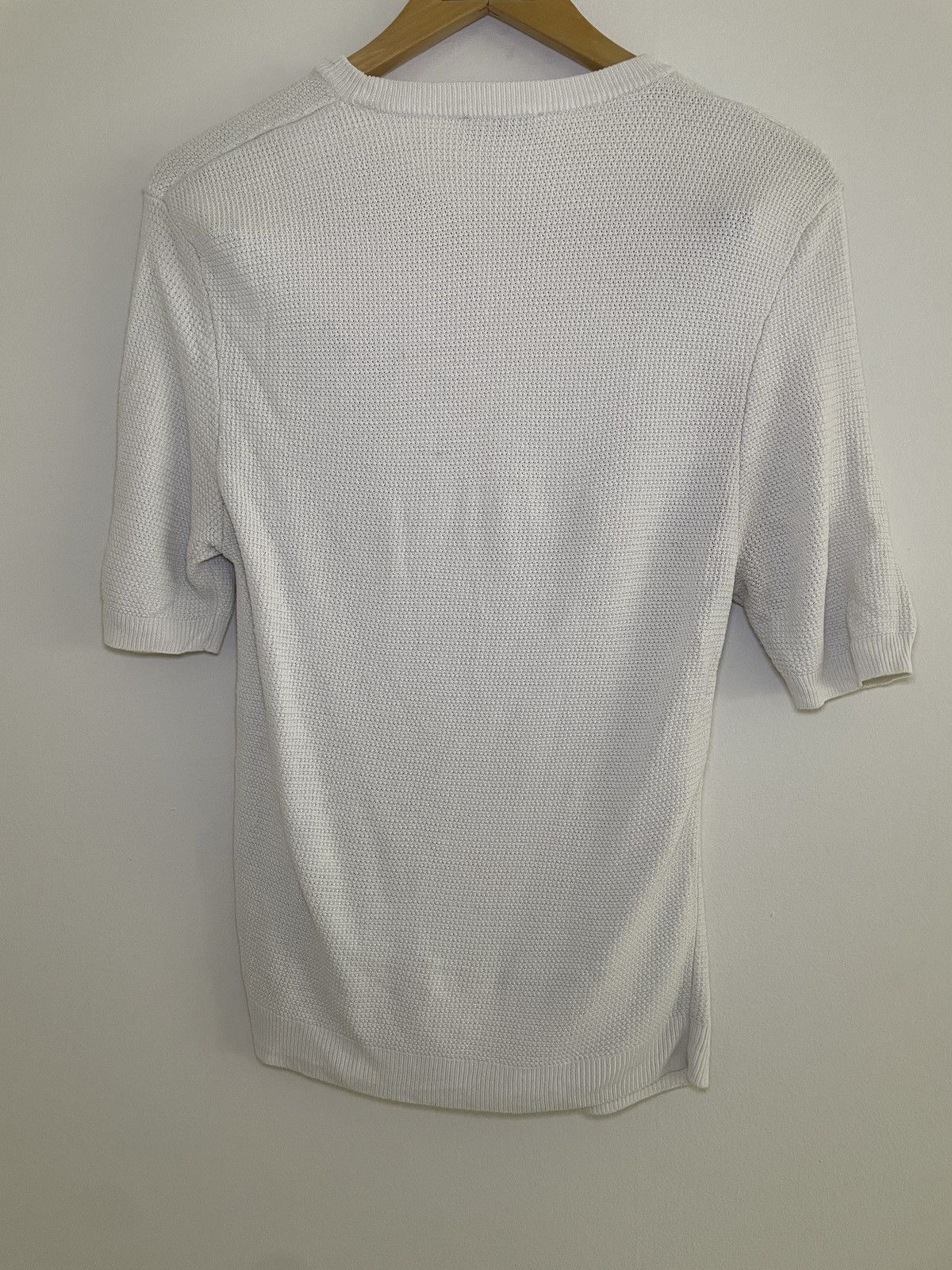 Sandro Sandro Paris Ecru Waffle Knit T-Shirt Size US S / EU 44-46 / 1 - 6 Thumbnail
