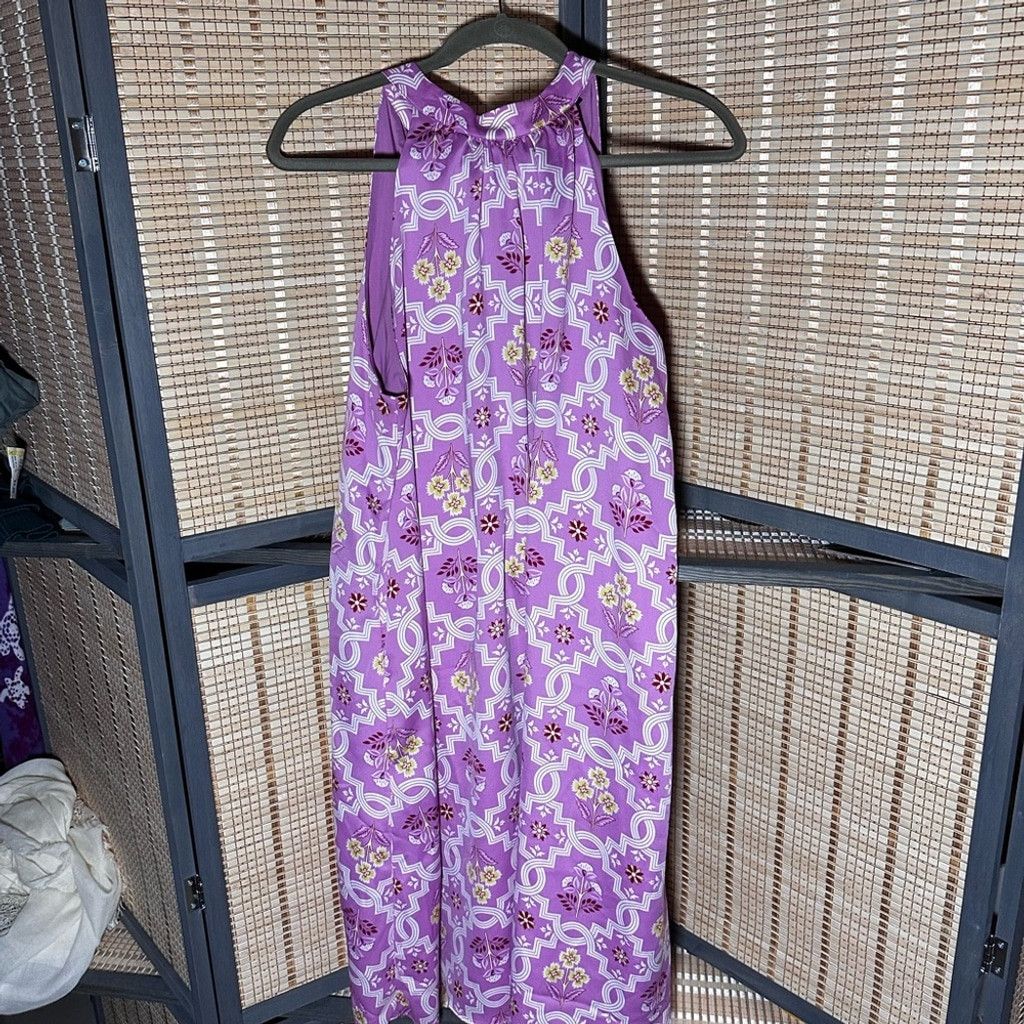 Ann Taylor Ann Taylor Lilac with Floral & Tile Print A-line Dress | Grailed