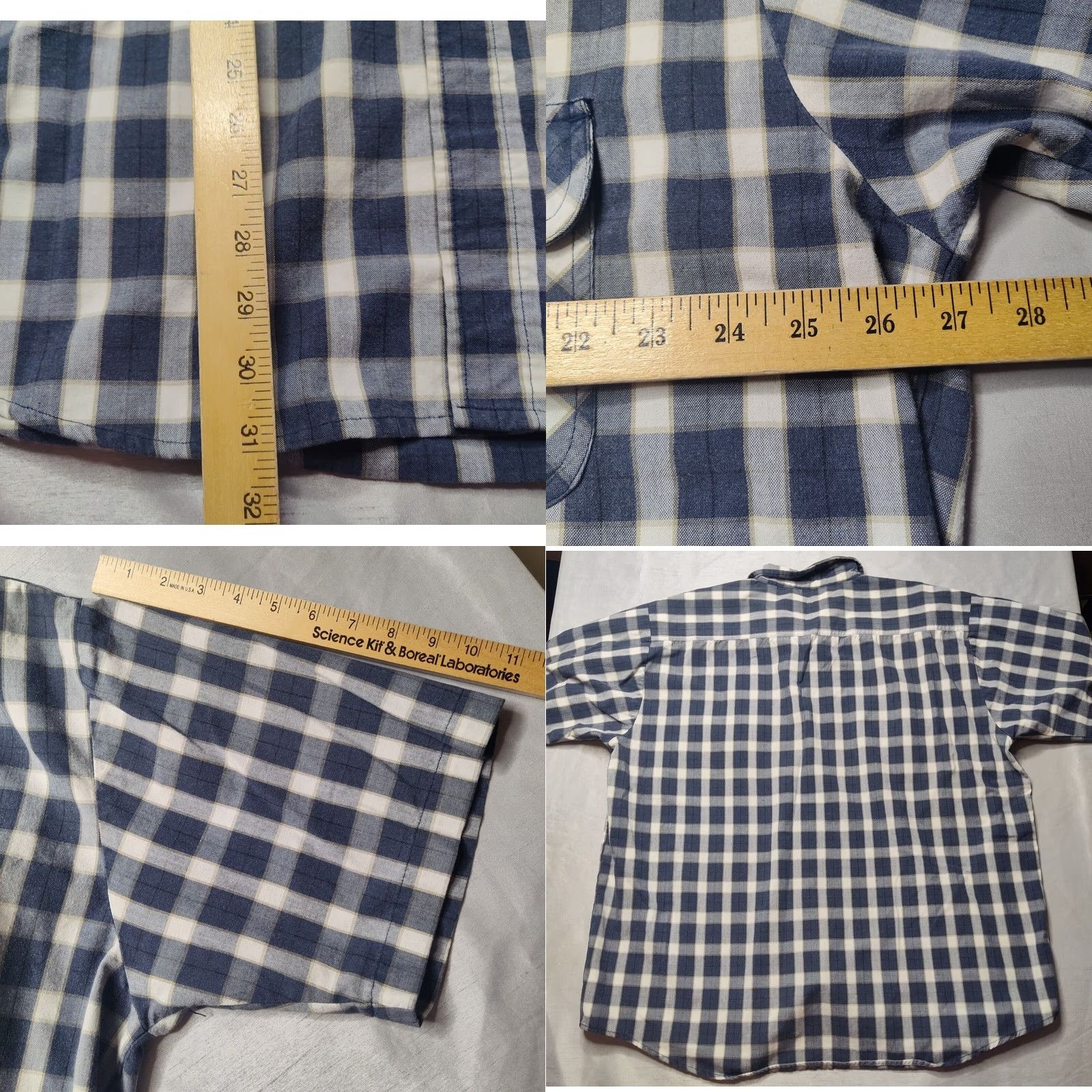 Vintage VINTAGE BIG MAC WORKWEAR Shirt Men XL Blue Plaid Short Sleeve Button-Up Oversized Size US XL / EU 56 / 4 - 8 Thumbnail