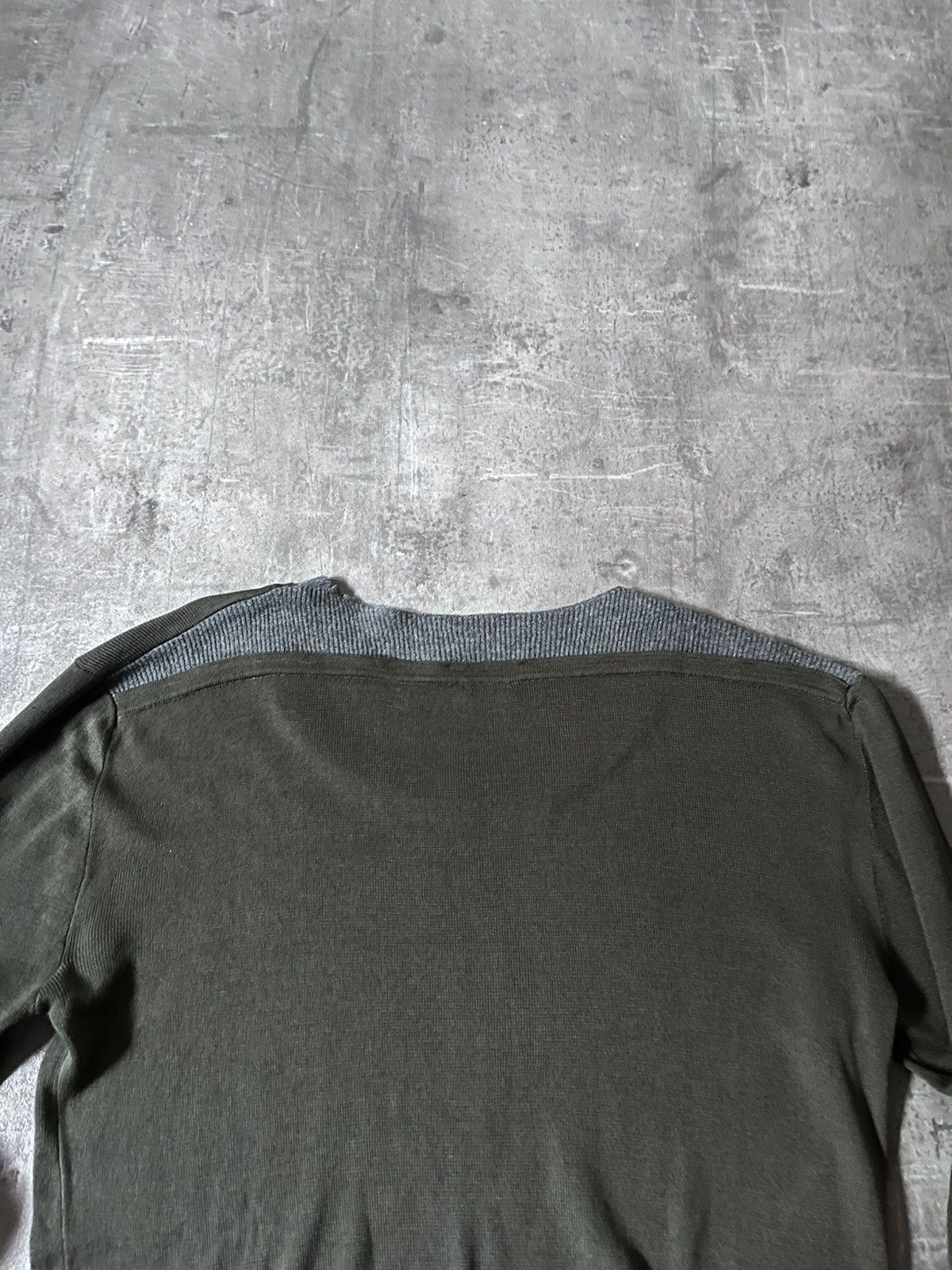 Raf Simons double layered sweater vintage green