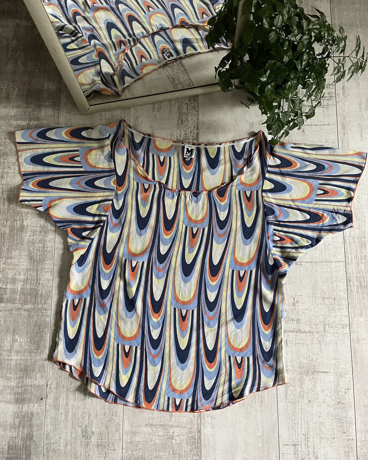 Missoni Missoni Multicolor Printed Jersey Cold-Shoulder Top Shirt Size M / US 6-8 / IT 42-44 - 3 Thumbnail