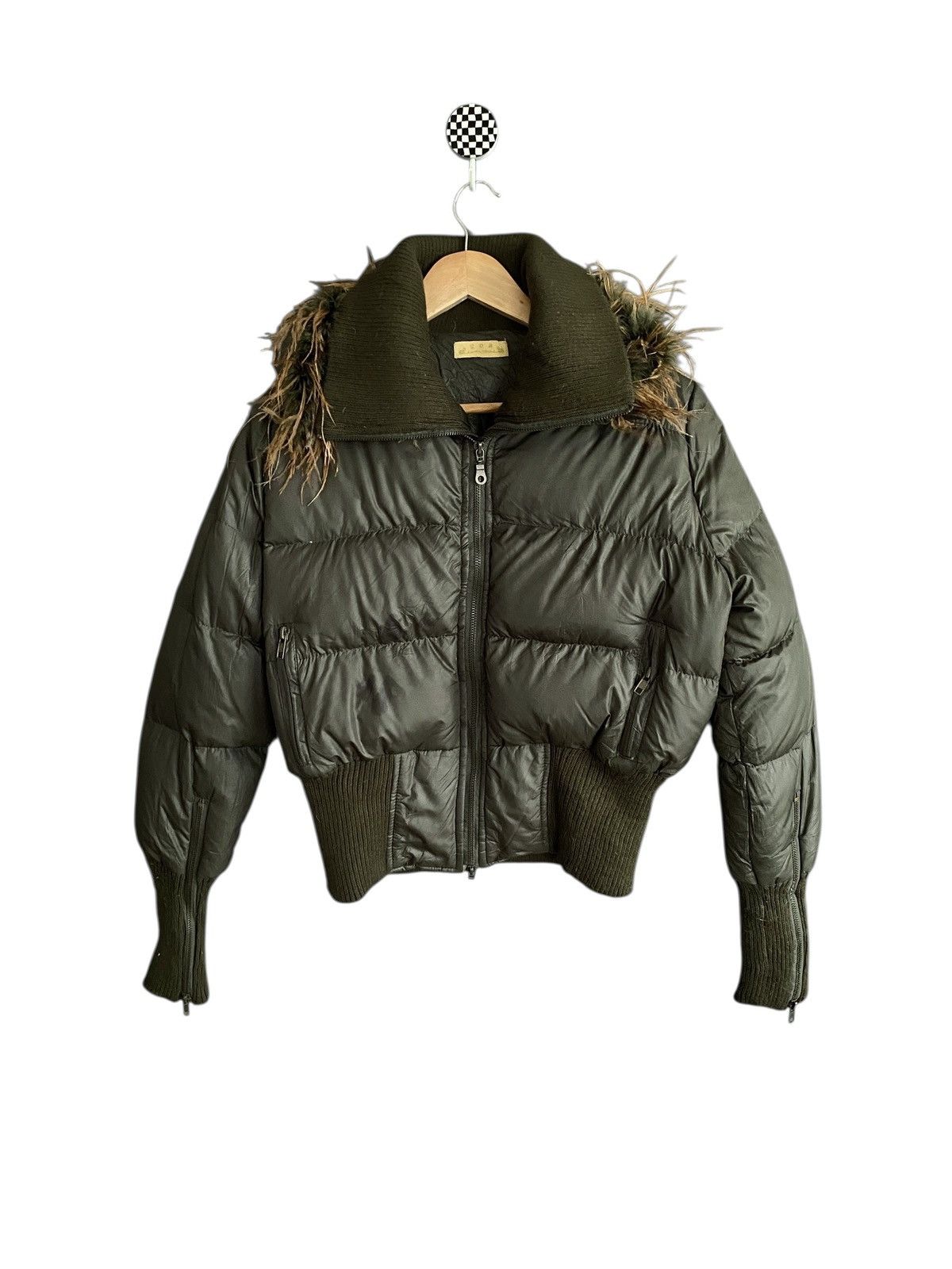 Le Grande Bleu (L.G.B.) Vintage Brand GOA Fur Puffer Jacket 1990s Size US M / EU 48-50 / 2 - 1 Thumbnail