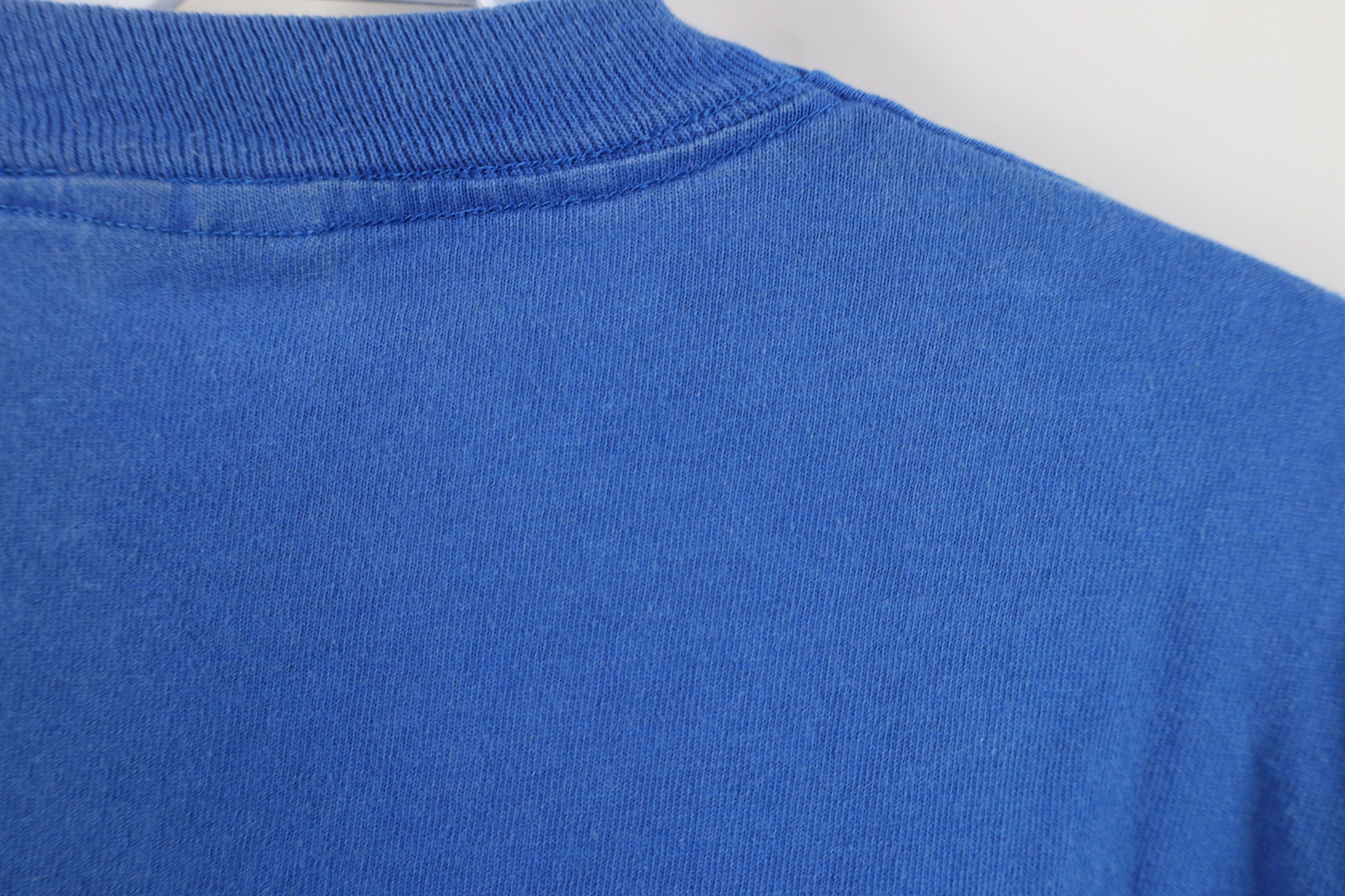 Vintage Vintage 90s Streetwear Heavyweight T-Shirt Royal Blue Size US XL / EU 56 / 4 - 9 Thumbnail