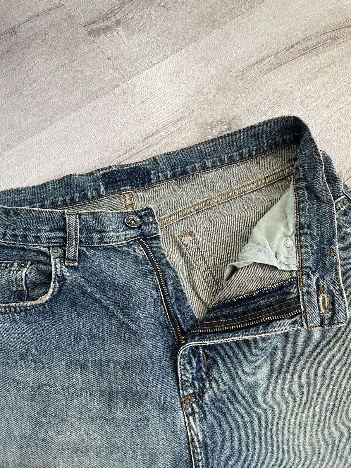 20471120 Vintage Coffee Fade Jeans Distressed Undercover Style Y2k Size US 32 / EU 48 - 8 Thumbnail