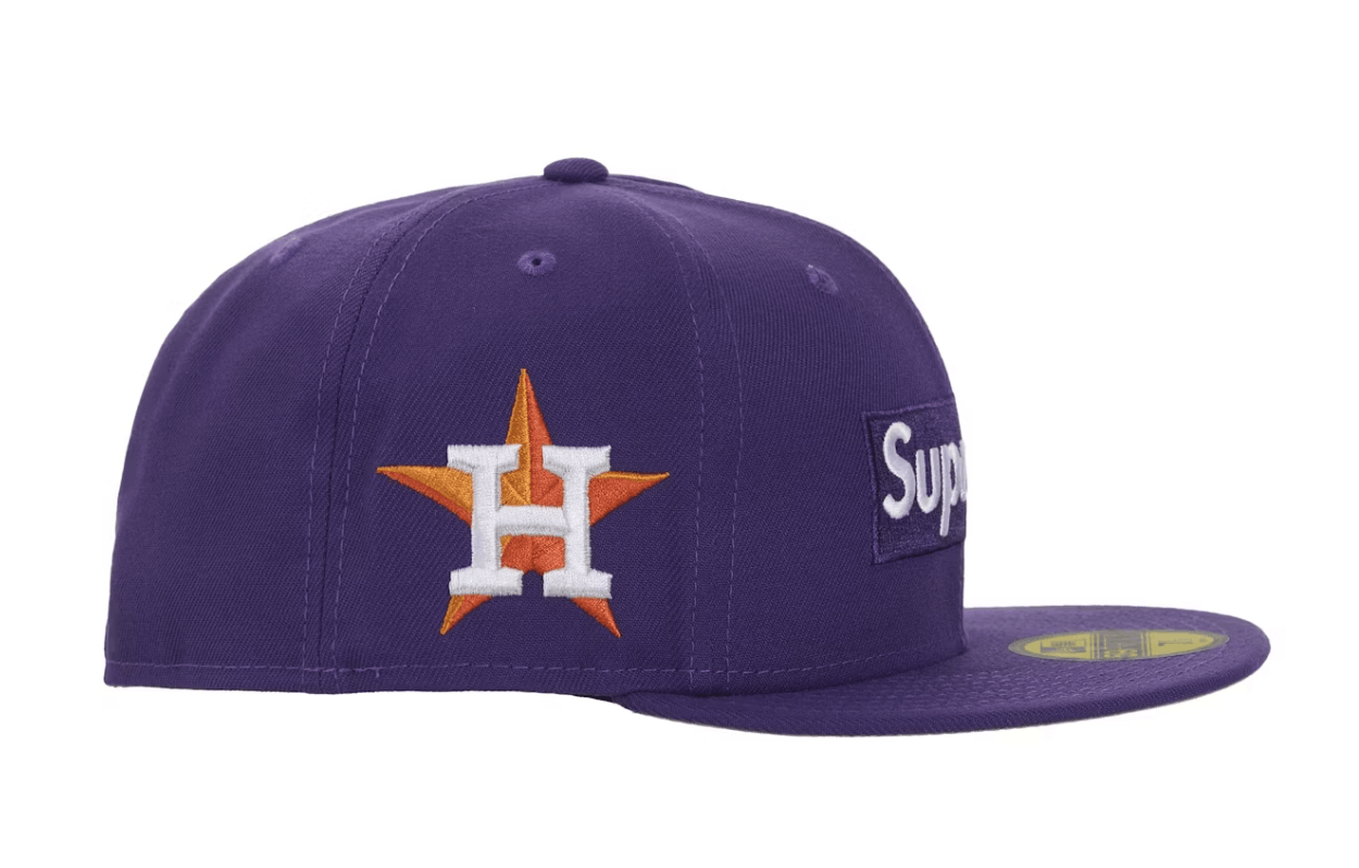Supreme Supreme MLB Teams Box Logo New Era 59Fifty Cap Purple 7 5/8 Size ONE SIZE - 2 Thumbnail