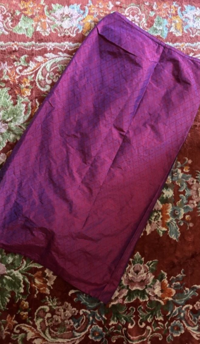 agnes b. ARCHIVAL Agnès b. Silk Wrap Midi Skirt - Red Embroidery RARE Size 28" / US 6 / IT 42 - 6 Thumbnail