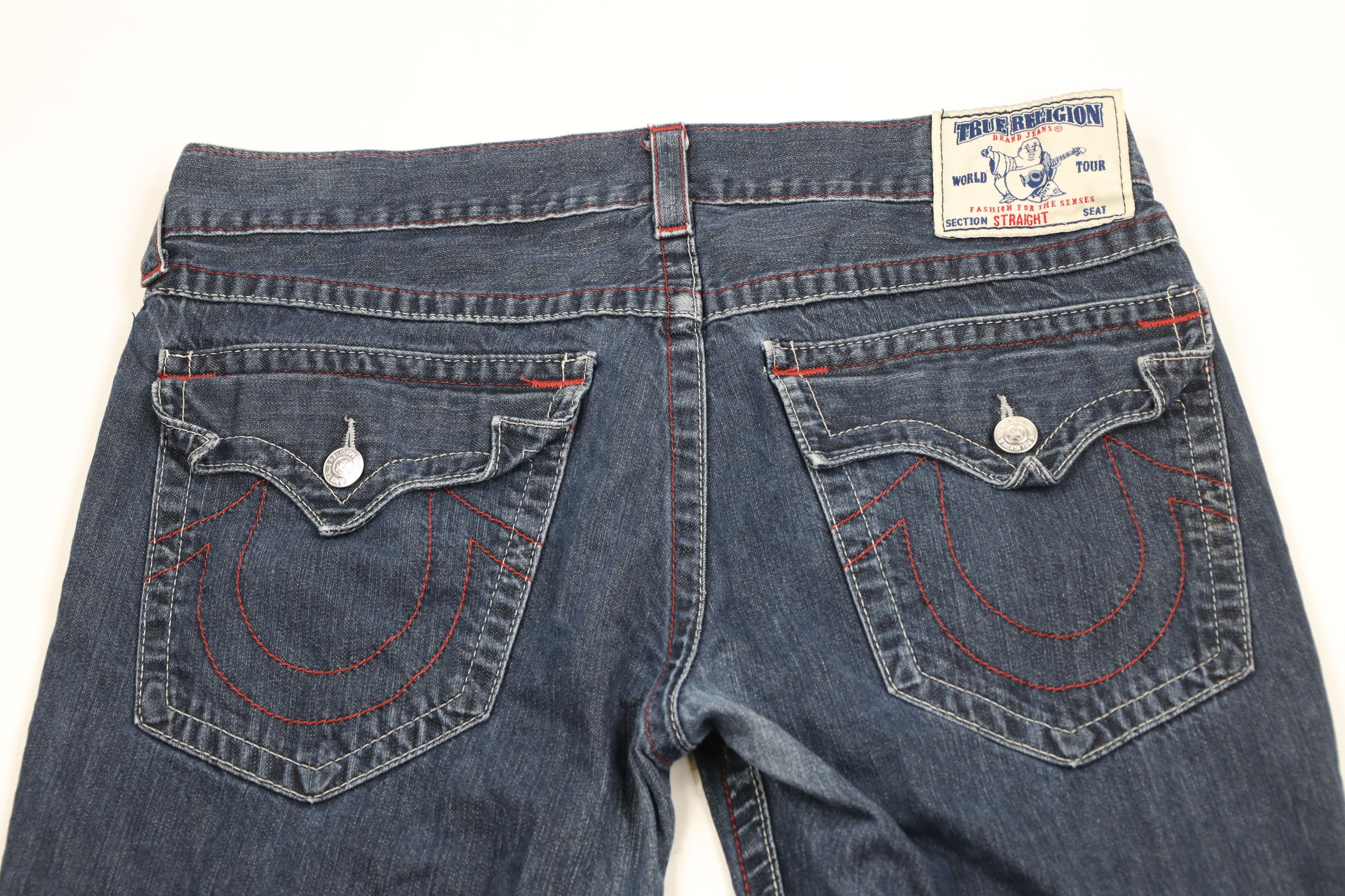 True Religion × Vintage Vintage True Religion Stitch Straight Leg Denim Jeans US Size US 36 / EU 52 - 9 Thumbnail