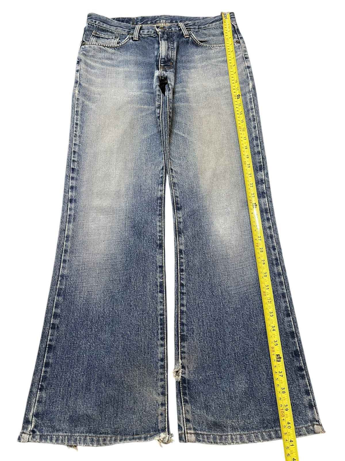 Vintage Edwin 401 Blue Wash Faded Style Wide Leg Jeans