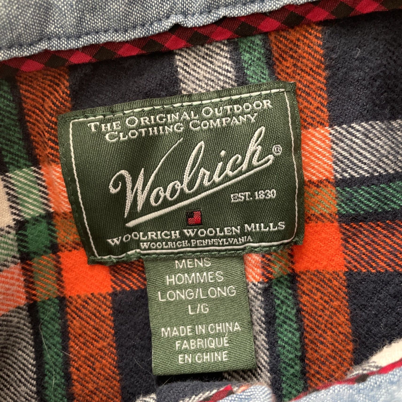 Vintage VINTAGE Woolrich Shirt Mens LT Plaid Button-Down Long Sleeve Work Shirt Size US L / EU 52-54 / 3 - 3 Thumbnail