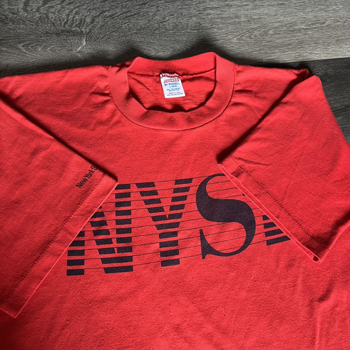 Vintage Vintage 1980s NYSE New York Stock Exchange Jerzees Tee Shirt Size US L / EU 52-54 / 3 - 4 Thumbnail