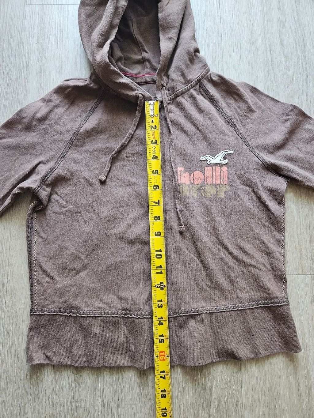 Hollister Hollister Brown Zip Hoodie Large Distressed Surf Graphic Y2K Size L / US 10 / IT 46 - 5 Thumbnail