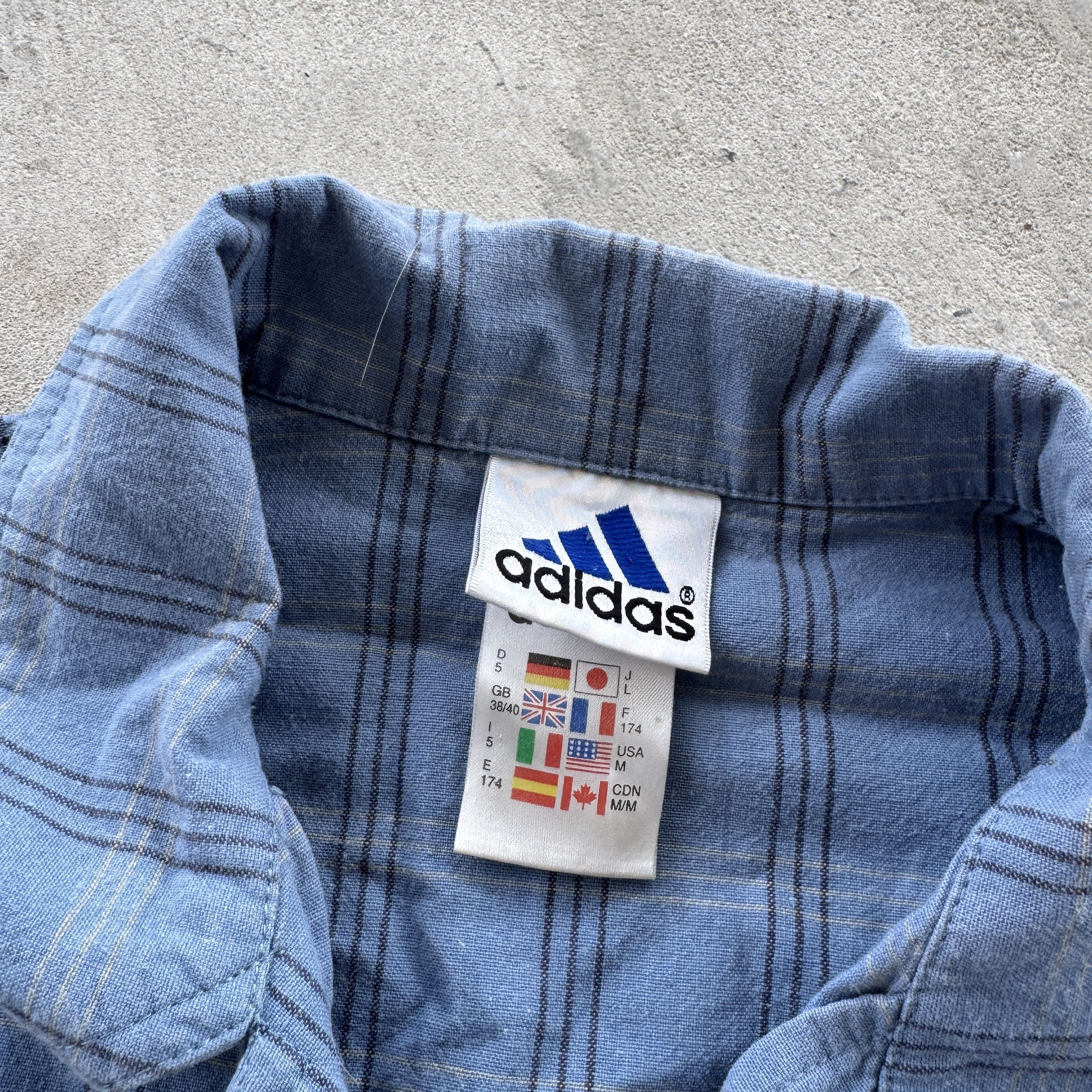 Adidas Vintage Adidas France Olympic Plaid Long Sleeve Shirt Size US M / EU 48-50 / 2 - 6 Thumbnail