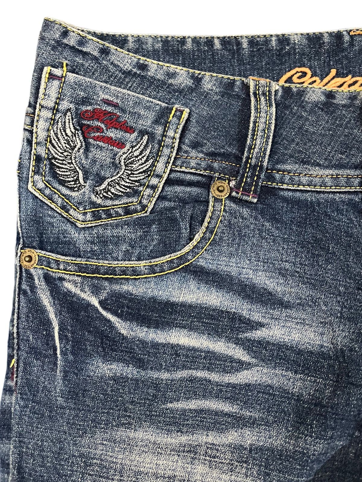 Japanese Brand Vintage Colza Punk Flare Denim Size US 32 / EU 48 - 4 Thumbnail
