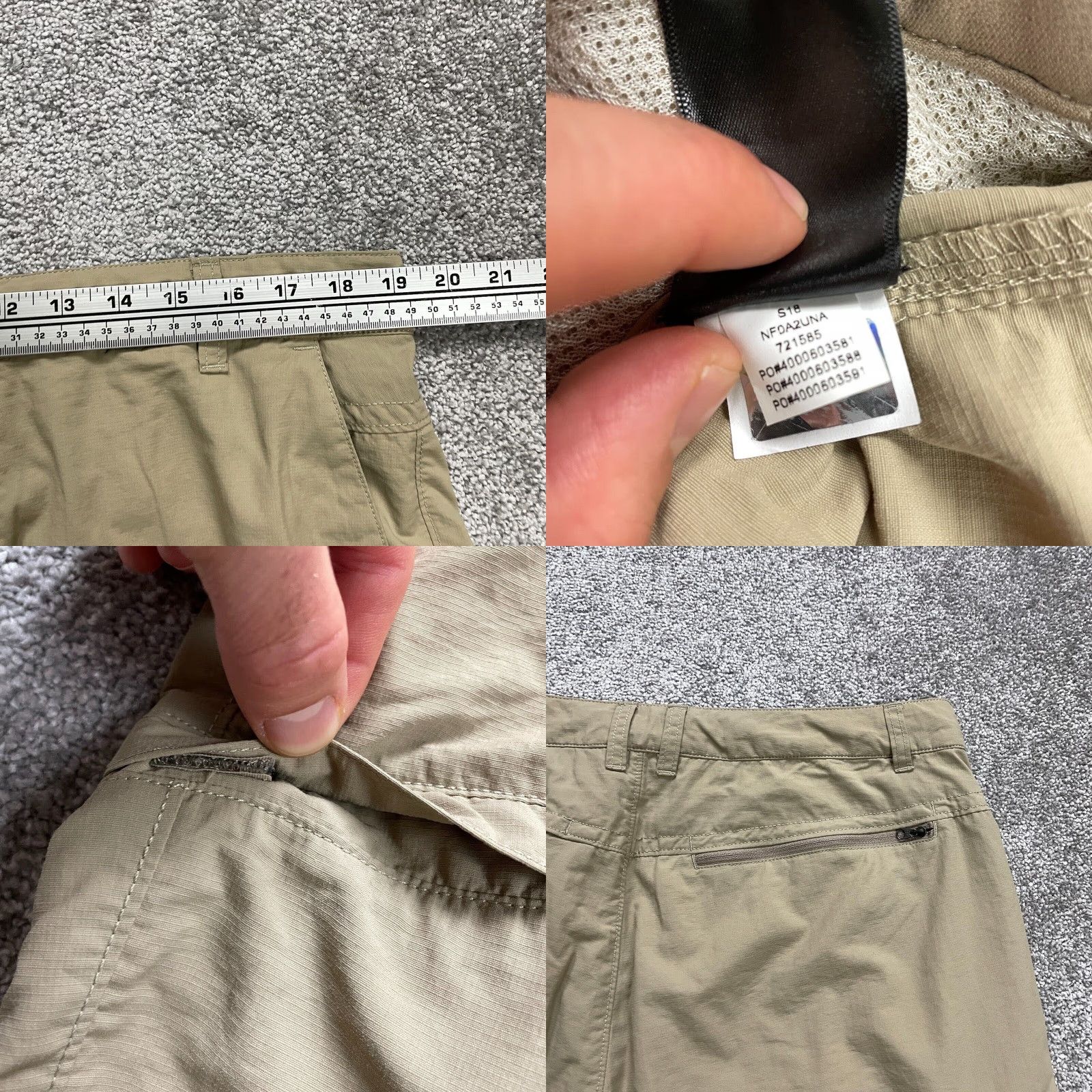 The North Face The North Face Mens Chino Shorts 38 Brown Solid Nylon Pockets Active Athletic Short Size US 38 / EU 54 - 8 Thumbnail