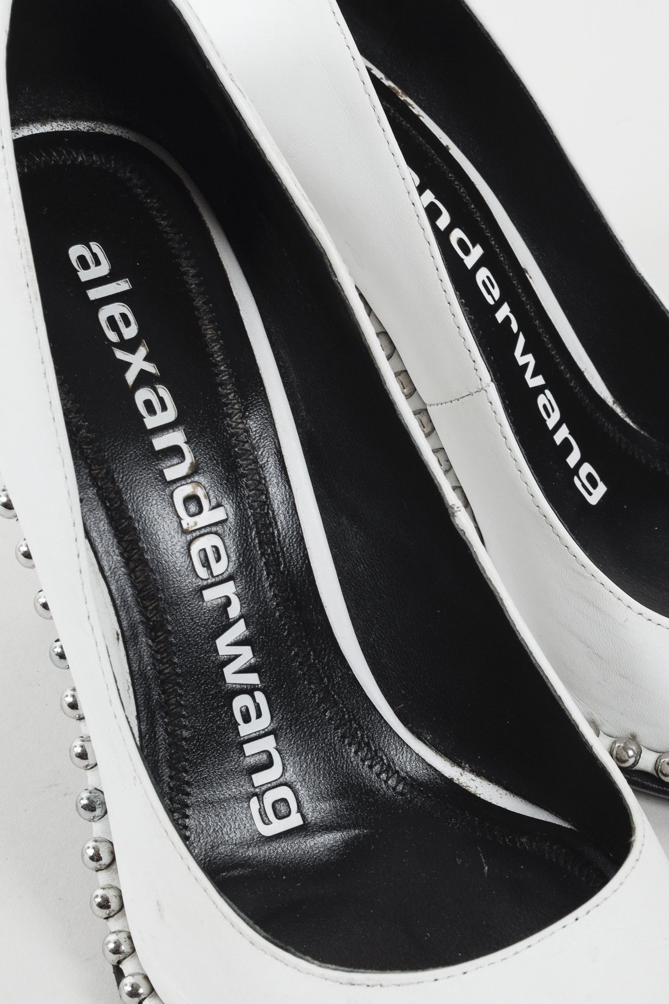 Alexander Wang Alexander Wang White Rie Studded Heels Size US 6.5 / IT 36.5 - 10 Thumbnail