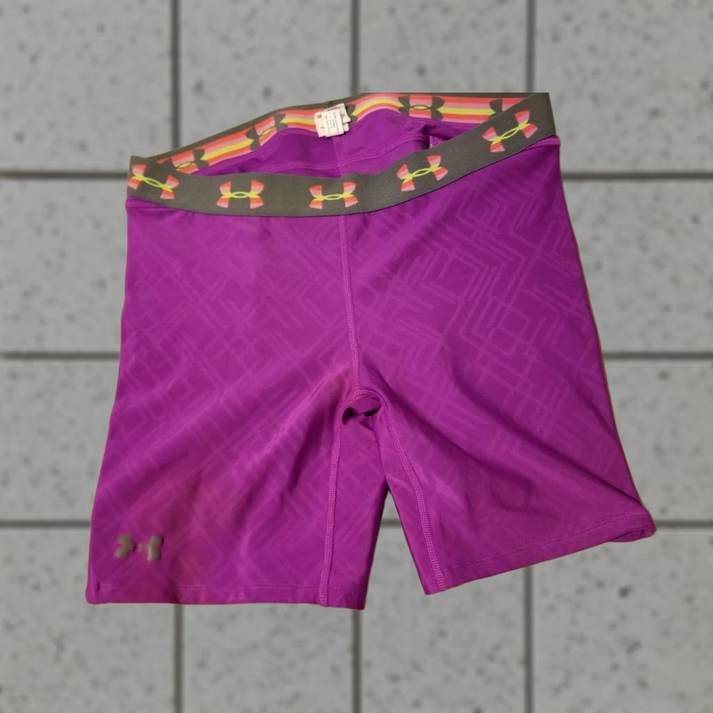 Under Armour Under Armour Shorts Women L Large Purple Athletic Gym Workout Biker Activewear Size 36" / US 14 / IT 50 - 1 Thumbnail