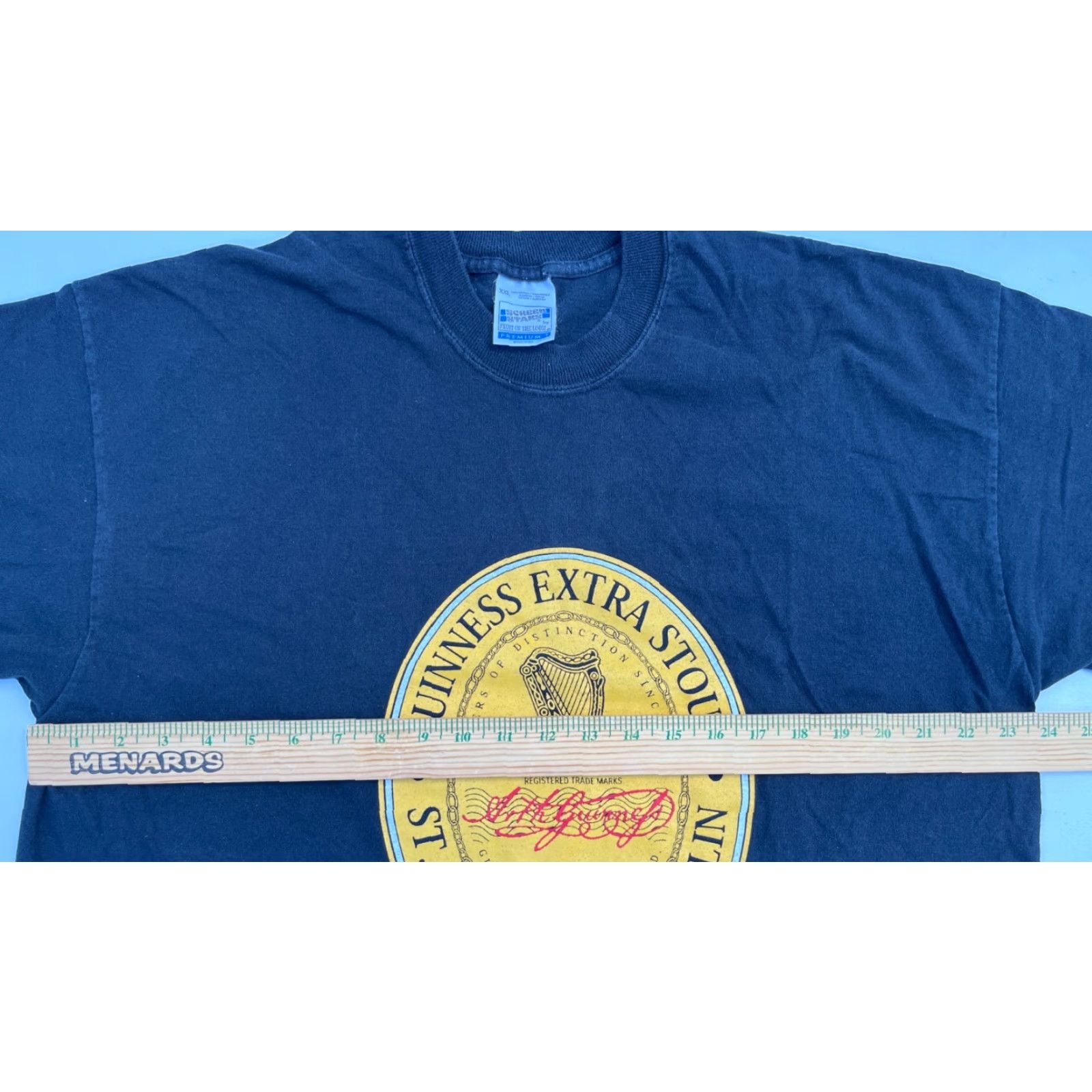 Fruit Of The Loom VINTAGE Men’s Guinness Extra Stout T-Shirt - 2XL - Black - Cotton - Short Sleeve Crew Neck - 90s Beer Theme - Screen Stars by Fruit of the Loom - Mens Size US XXL / EU 58 / 5 - 8 Thumbnail