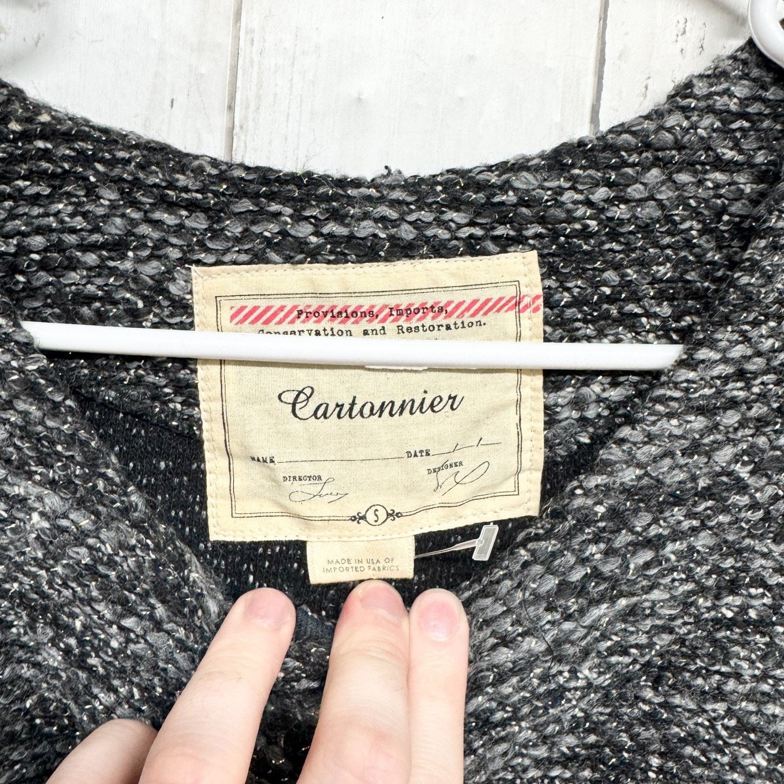 Other Cartonnier Jacket Size Small Lurex Knit Tweed Sweater Blazer Size S / US 4 / IT 40 - 4 Thumbnail