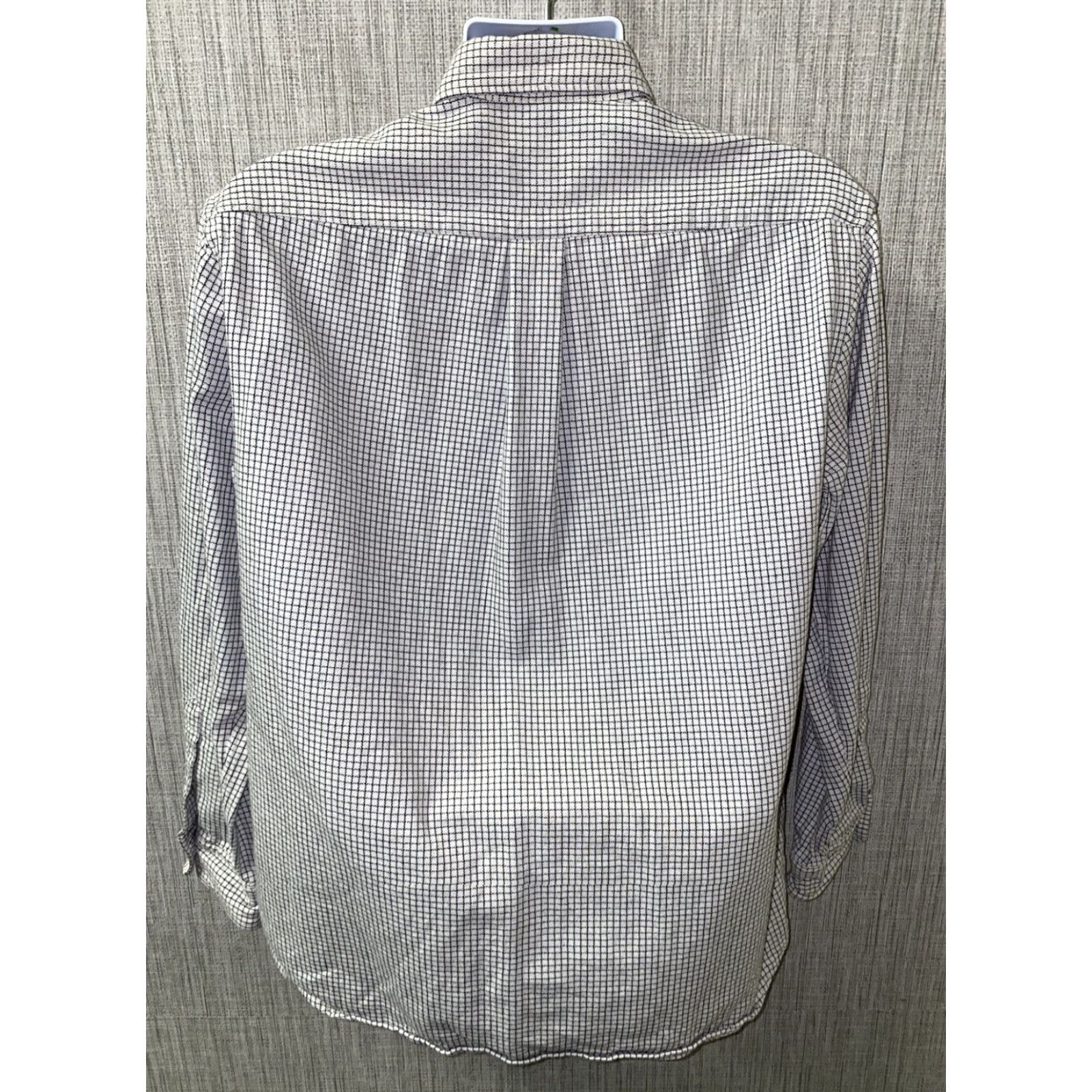 Hugo Boss Boss Hugo Boss Mens White/Black Checkered Long Sleeve Shirt Button Front Size L Size US L / EU 52-54 / 3 - 5 Thumbnail
