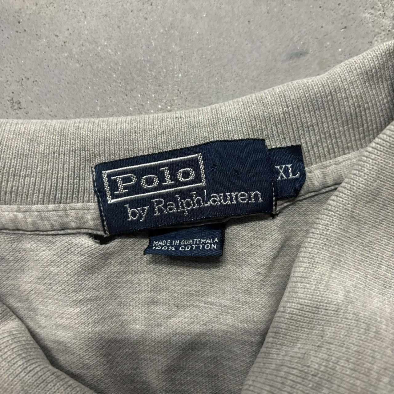 Polo Ralph Lauren × Vintage Crazy Vintage Y2K/2000s Grey Essential Polo Ralph Lauren Polo Shirt! Size US XL / EU 56 / 4 - 3 Thumbnail