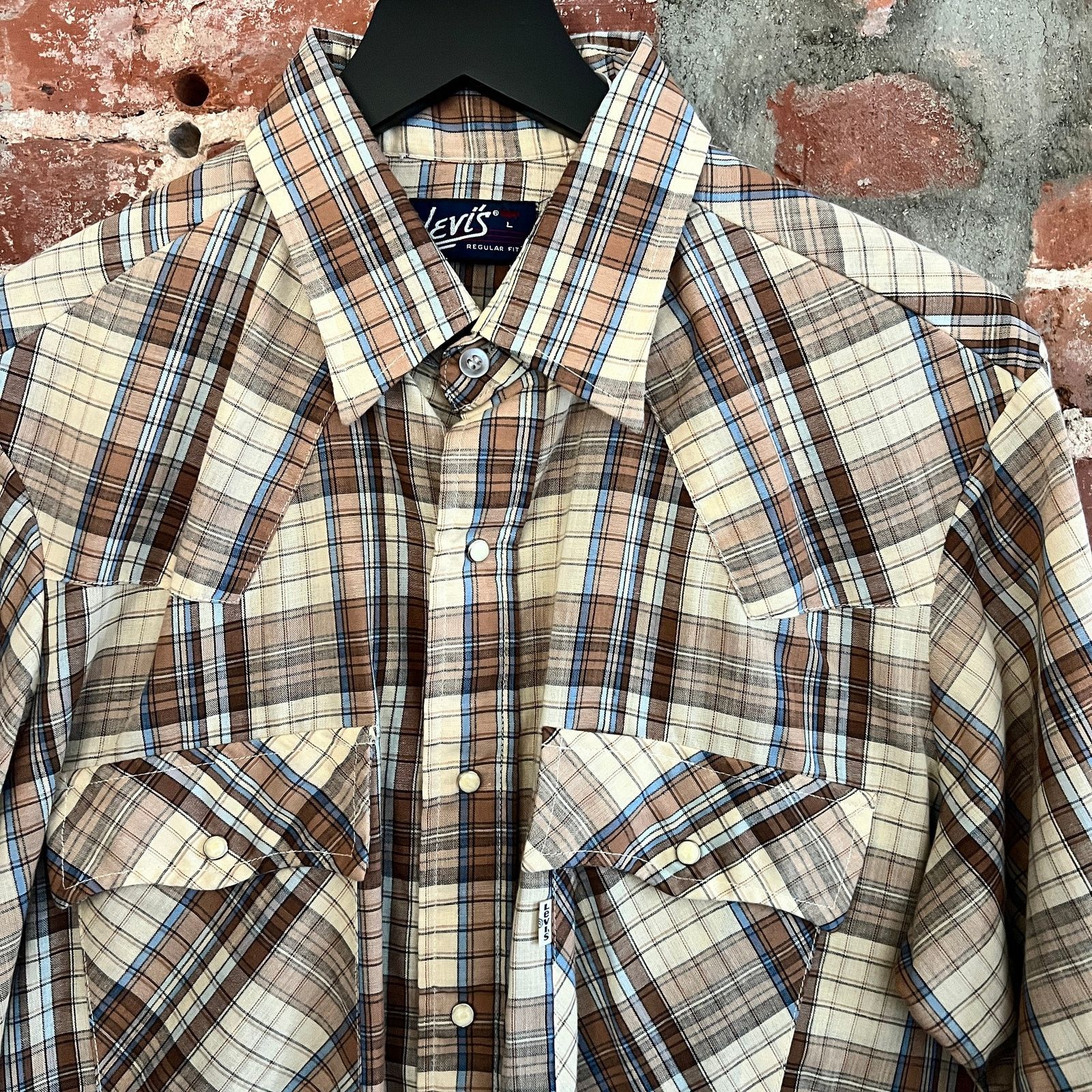 Levi's LOT (4) VTG 70s Levi's Pearl Snap Western Shirts USA L 22x31 Size US L / EU 52-54 / 3 - 8 Thumbnail