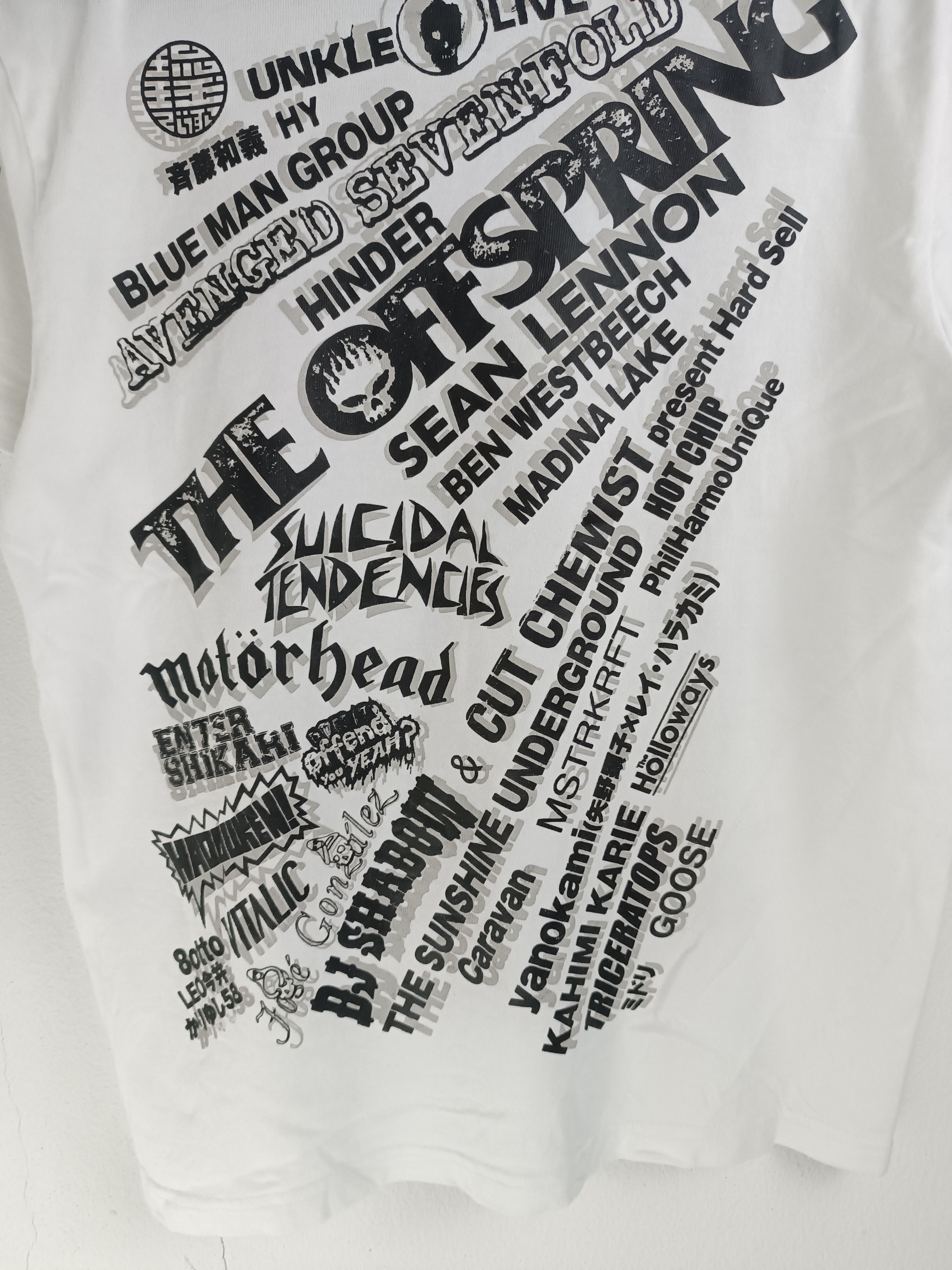 Band Tees VINTAGE 2007 SUMMERSONIC FEST arctic bloc offspring cyndi Size US XS / EU 42 / 0 - 14 Thumbnail