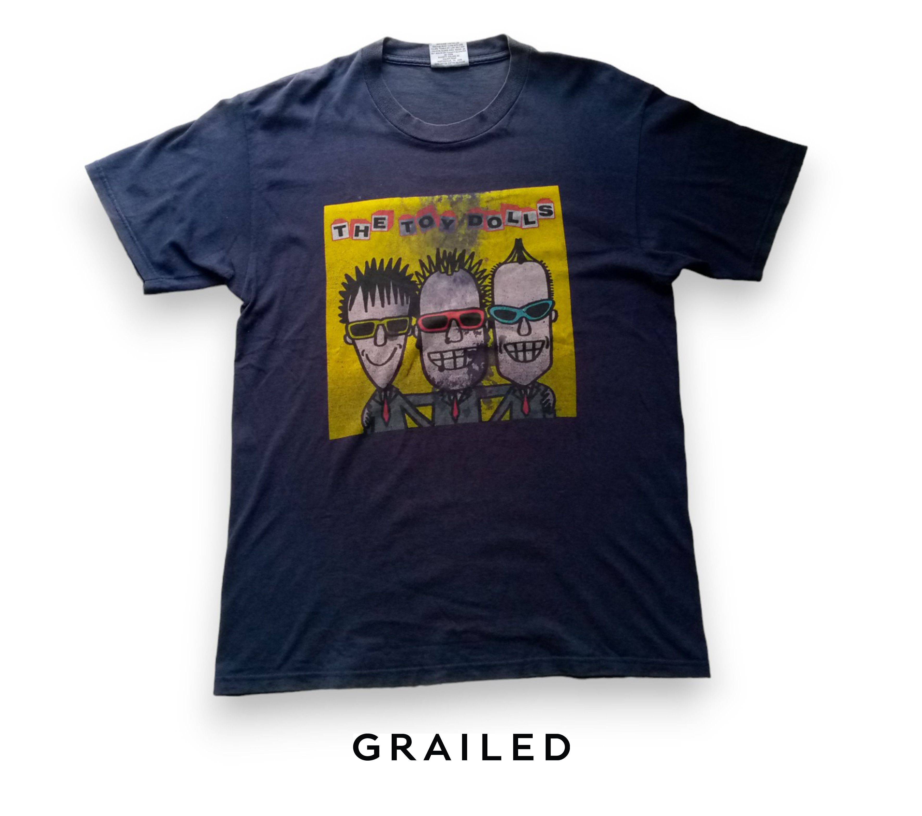 image of Vintage Band Tees The Toy Dolls in Navy/Black, Men's (Size Large)