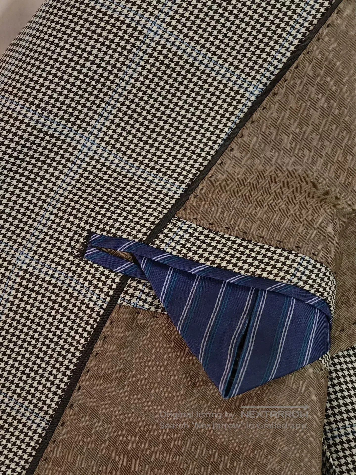 Angelo Nardelli Italian Angelico Wool Blazer with Check Pattern. Size US S / EU 44-46 / 1 - 8 Thumbnail