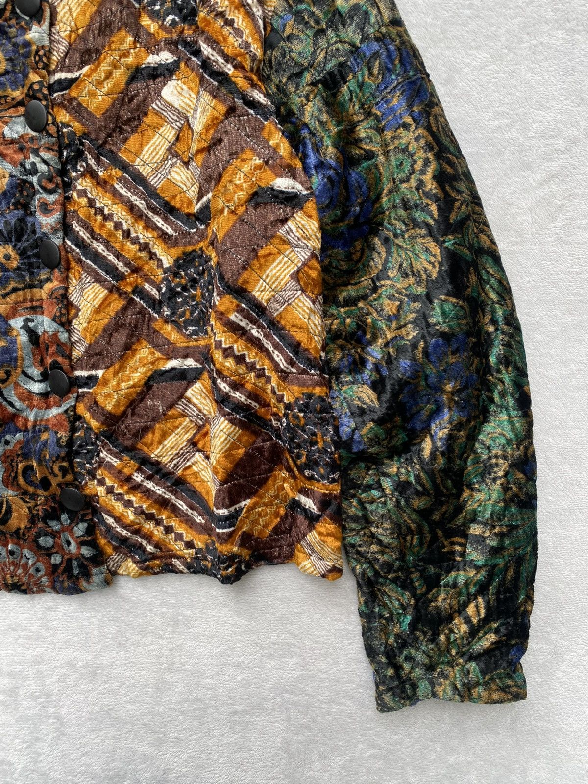 Vintage 1980s El-saad Copenhagen Indian Tapestry Velvet Jacket Size M / US 6-8 / IT 42-44 - 5 Thumbnail