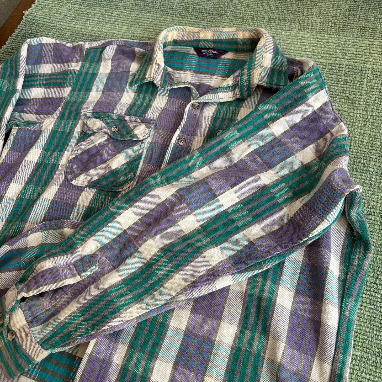 Vintage Vintage Thick Cotton Mighty Mac Plaid Flannel Shirt Sz XL Size US XL / EU 56 / 4 - 8 Thumbnail