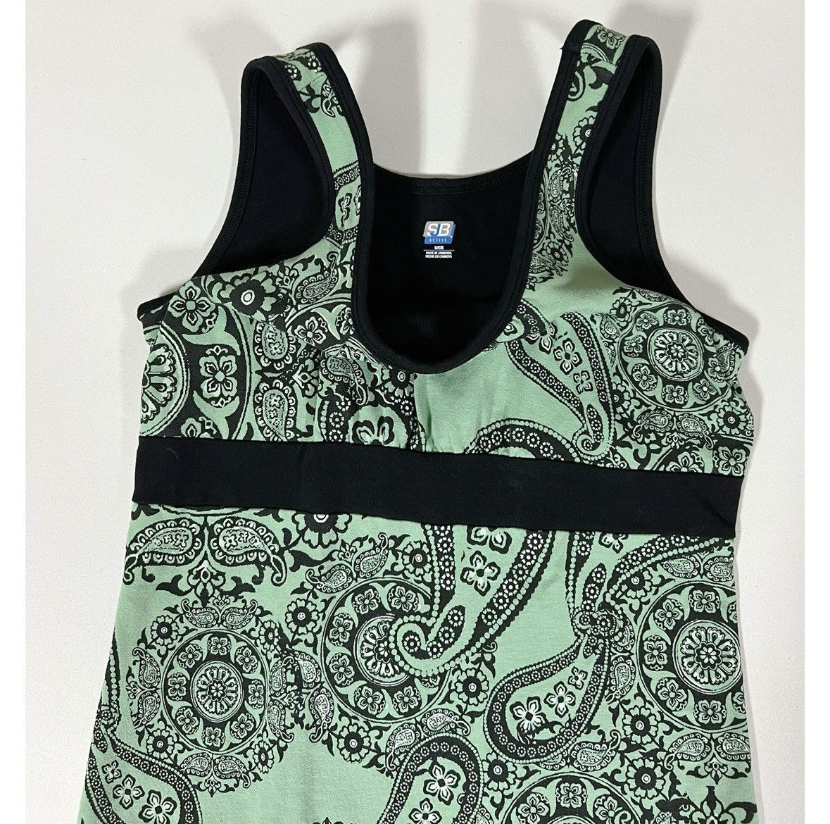Vintage SJB Active Paisley Print Cami Tank Top Workout Shirt Size S🖤 Size S / US 4 / IT 40 - 2 Thumbnail